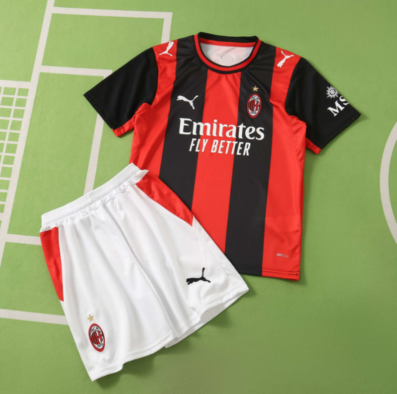 kids kit 26 27 ac milan home jersey