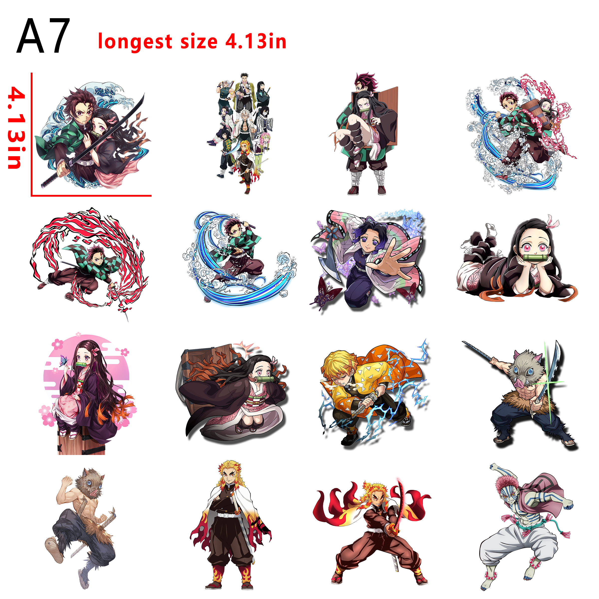 Demon slayer Anime bundle DTF heat transfer vinyl  for t shirt hoodies