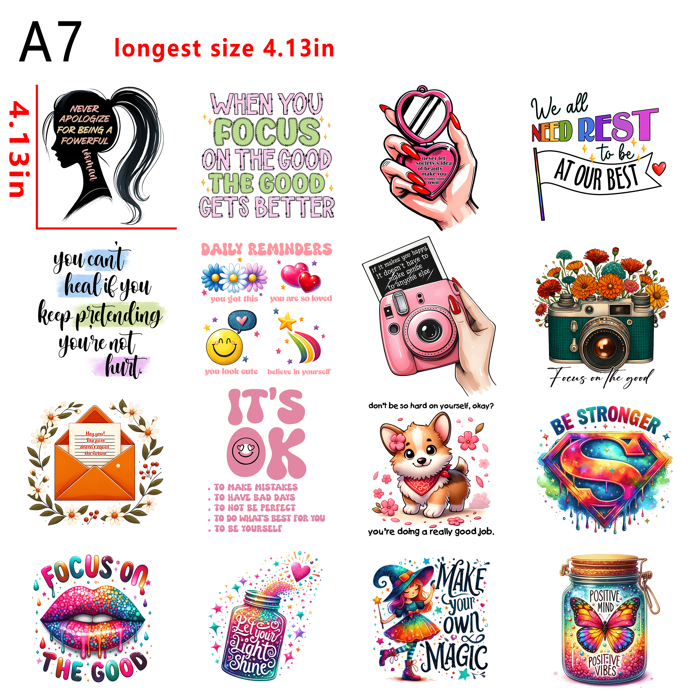 Inspirational quotes motivation bundle DTF heat transfer vinyl  for t shirt hoodies