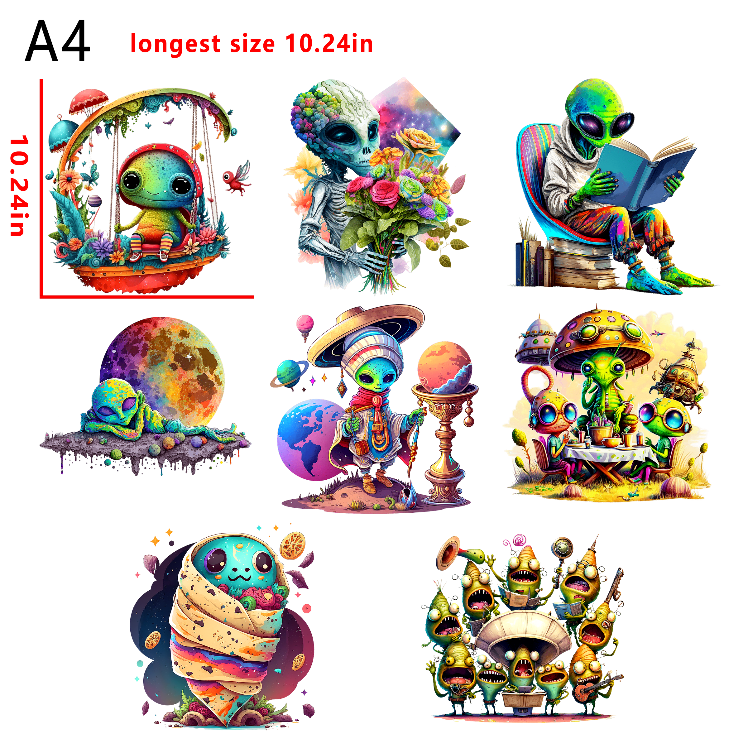 ET ailens  bundle DTF heat transfer vinyl for T-shirt hoodies fabrics
