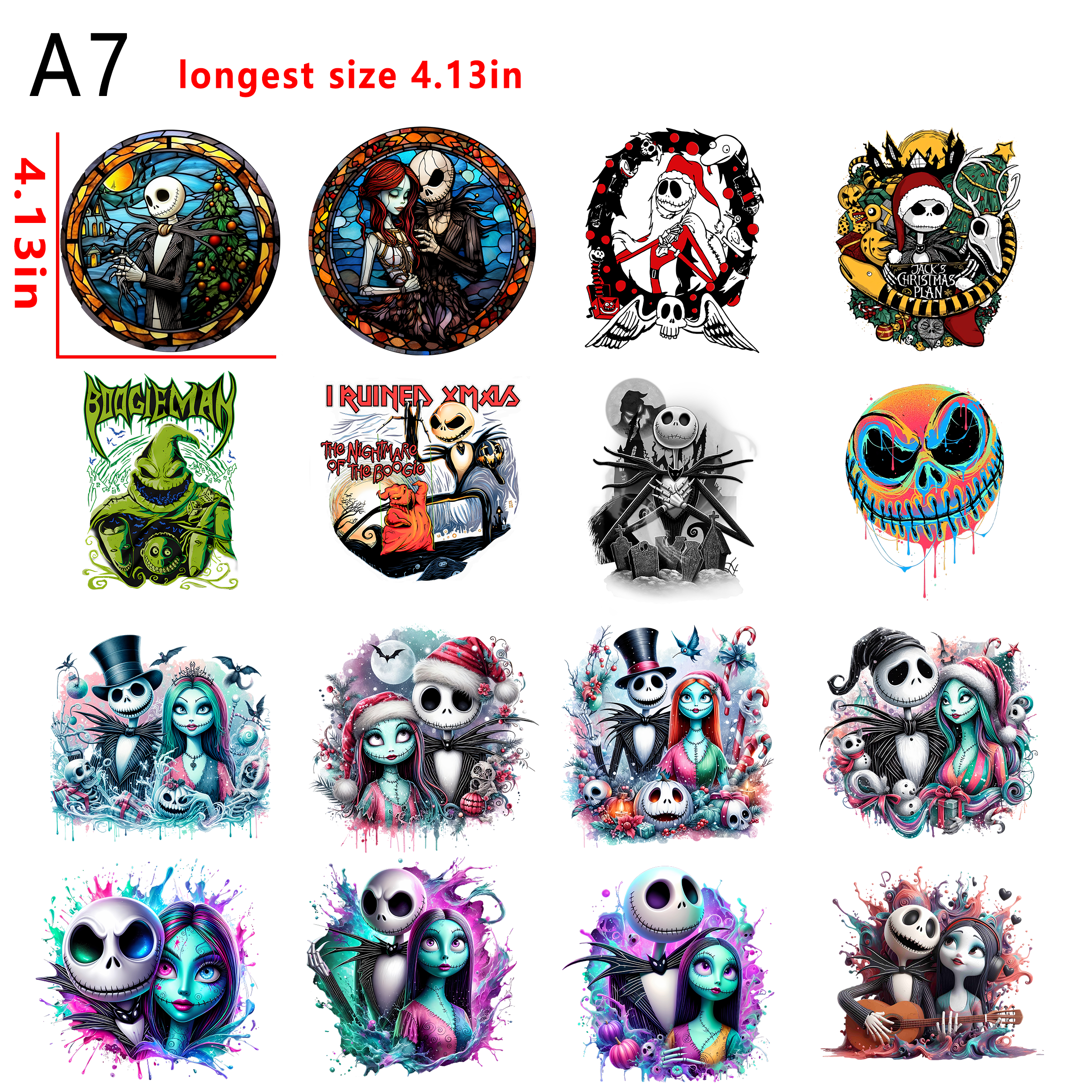 NBC Night mare before christmas bundle DTF heat transfer vinyl for T-shirt hoodies fabrics
