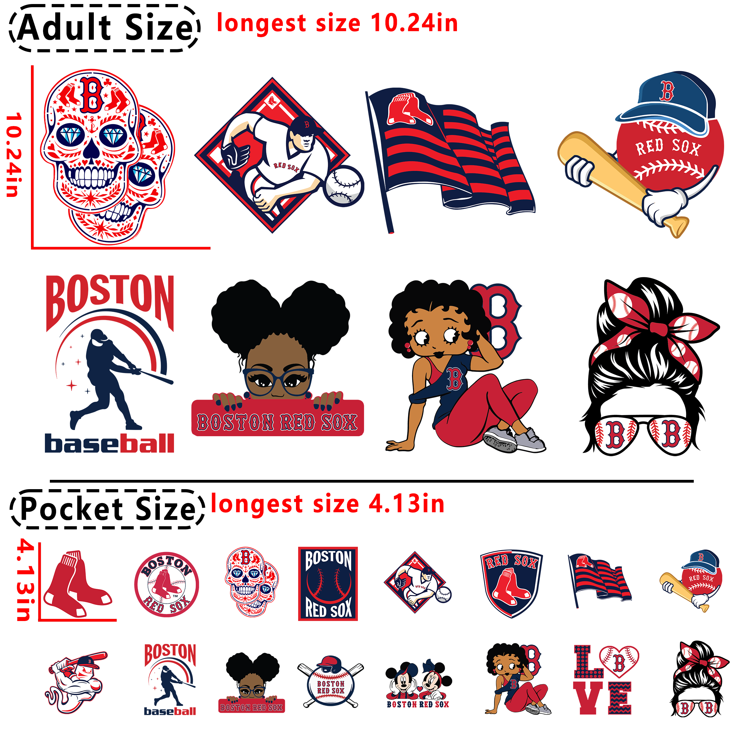 (N37) Boston Red Sox MLB Baseball  DTF heat transfer vinyl for T-shirt hoodies