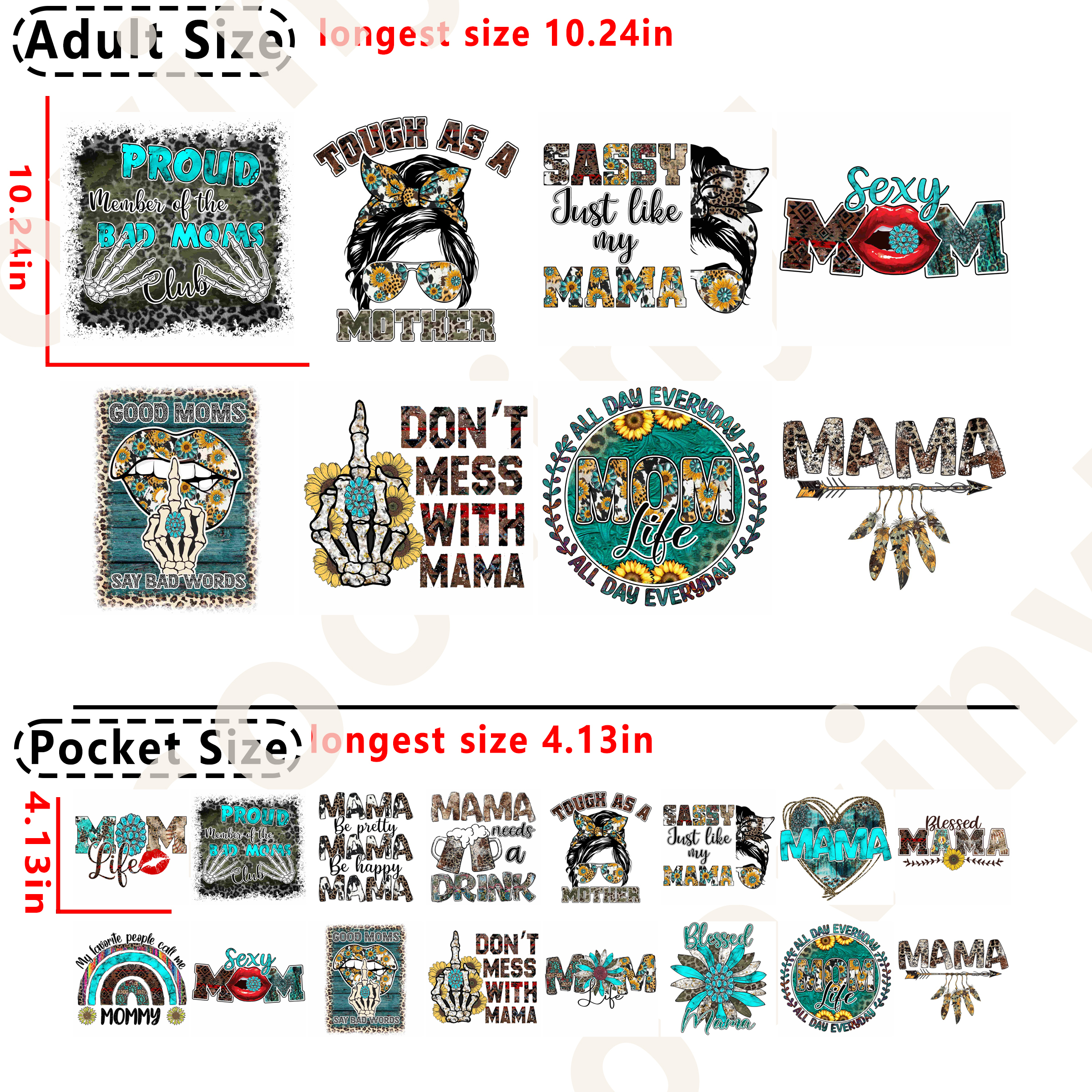 (D8) Western Mama DTF heat transfer vinyl for T-shirt hoodies