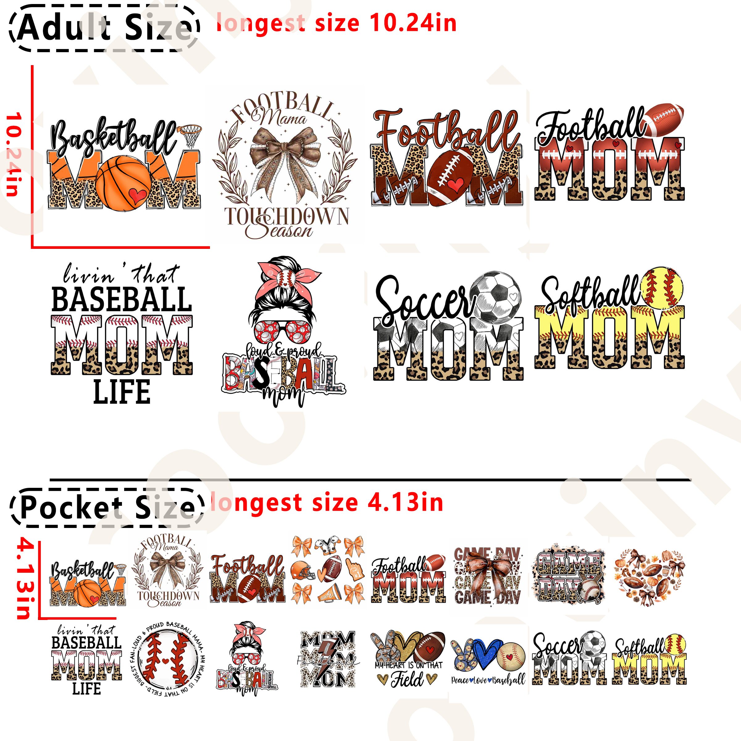 Sports Mama DTF heat transfer vinyl for T-shirt hoodies