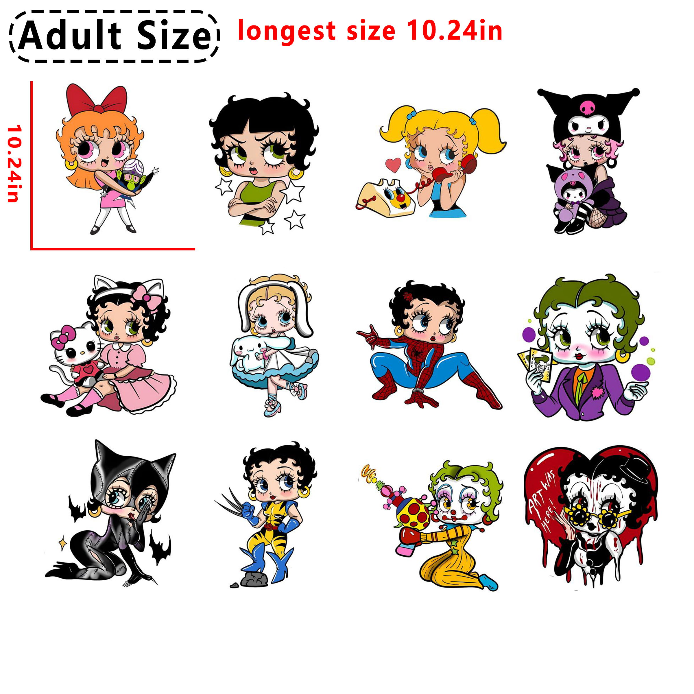 Betty Crossover DTF heat transfer vinyl for T-shirt hoodies