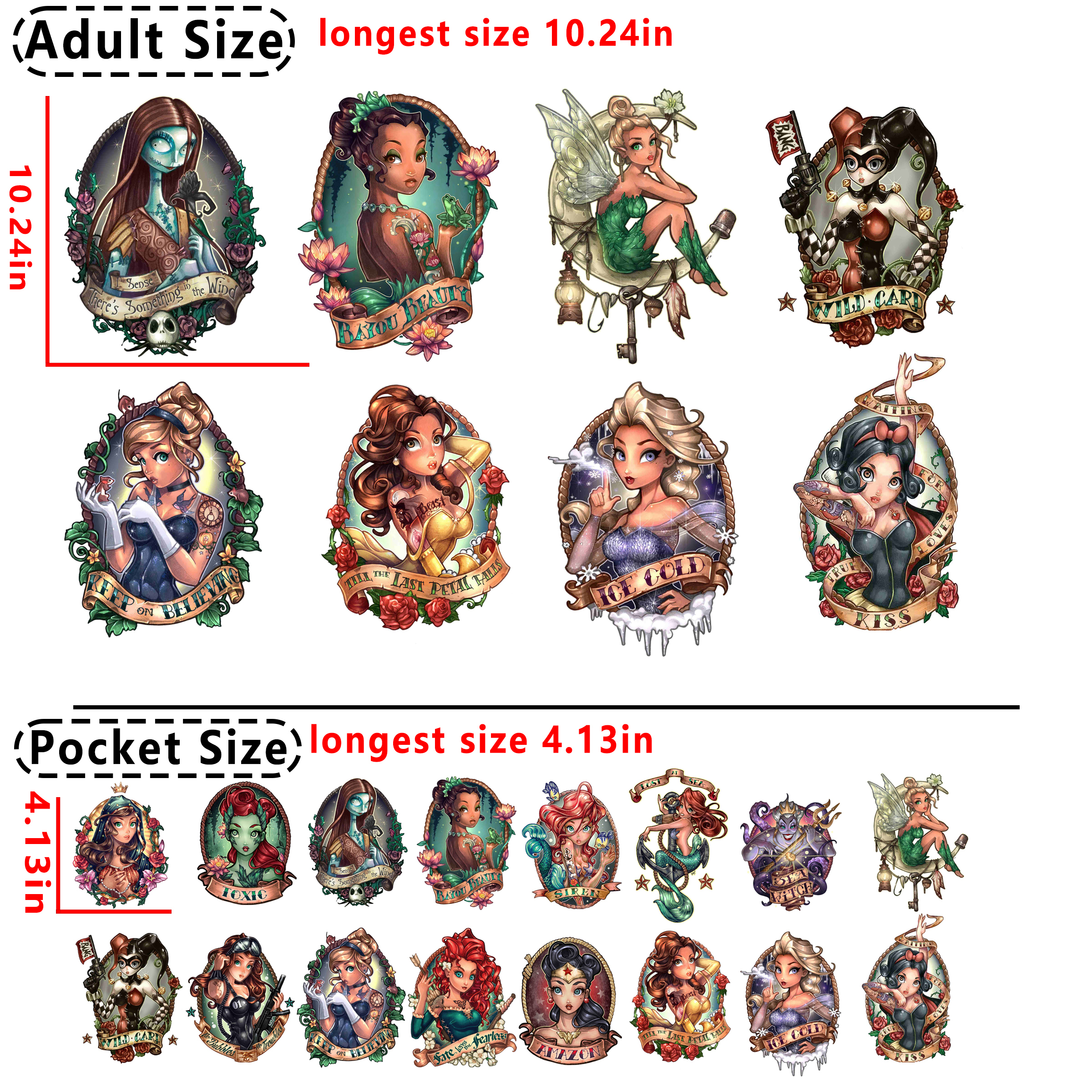 (C51) Bad Princess DTF heat transfer vinyl for T-shirt hoodies