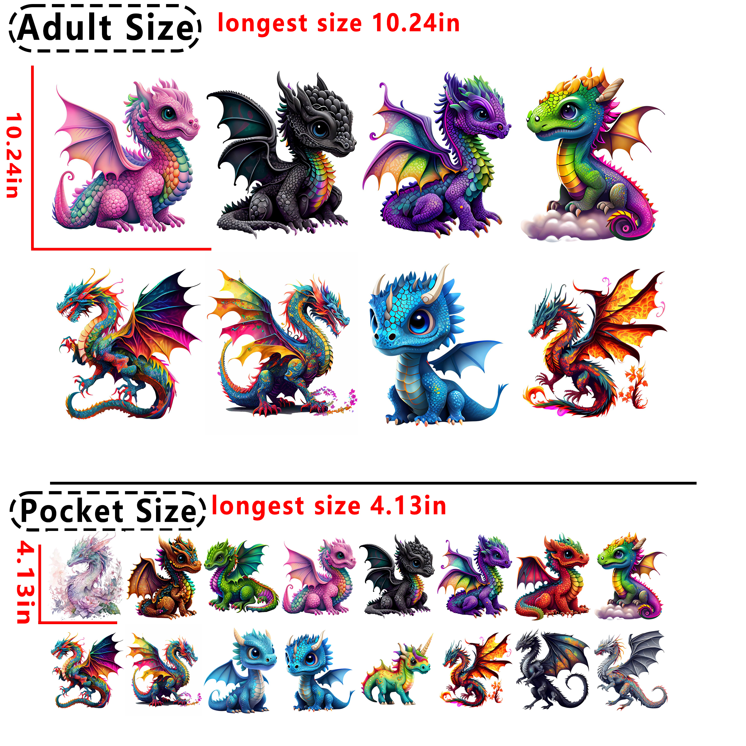 (C71) Dragon DTF heat transfer vinyl for T-shirt hoodies