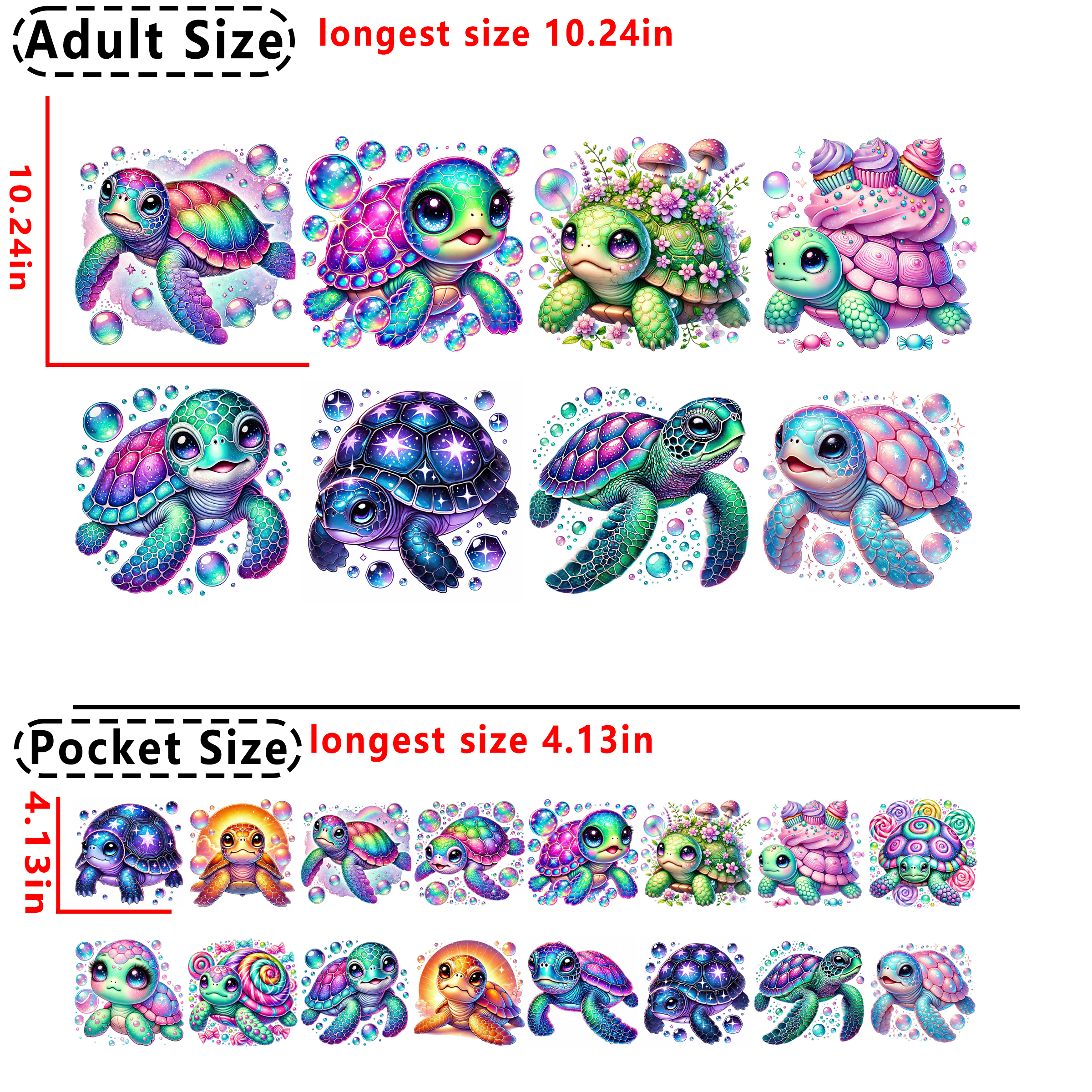 (C88) Sea Turtle DTF heat transfer vinyl for T-shirt hoodies