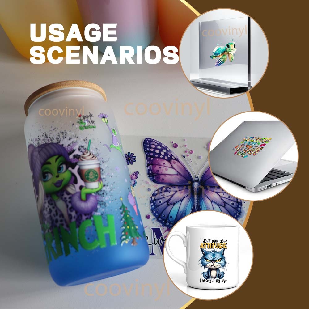 20 PCS Coffee Bottle DTF Cup wraps 16OZ tumbler water proof