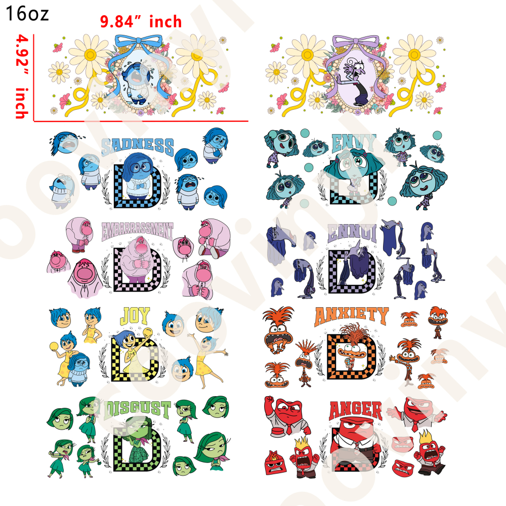 20 PCS  Inside out cup wraps 16OZ tumbler water proof