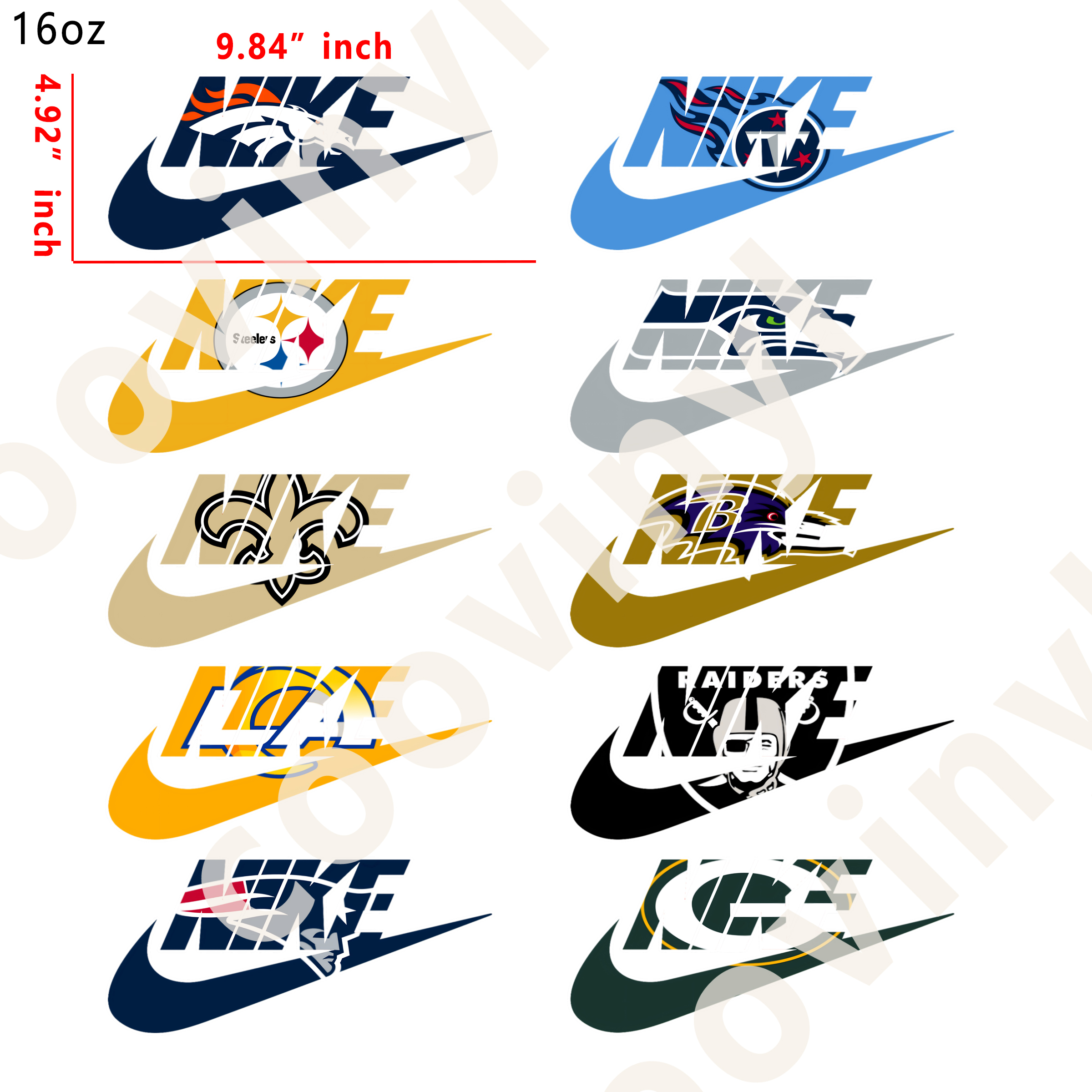20 PCS Nike cup wraps 16OZ tumbler water proof