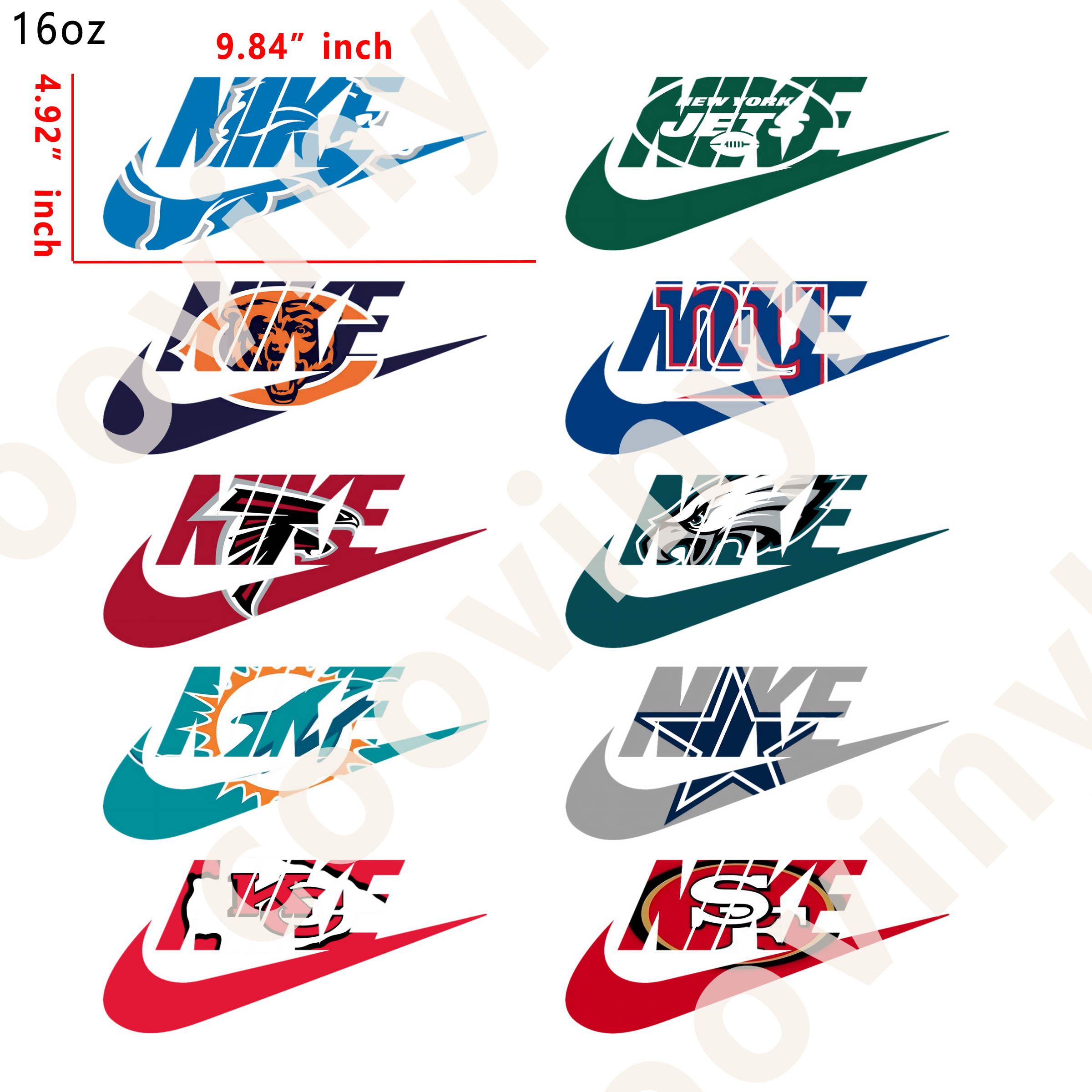 20 PCS Nike cup wraps 16OZ tumbler water proof