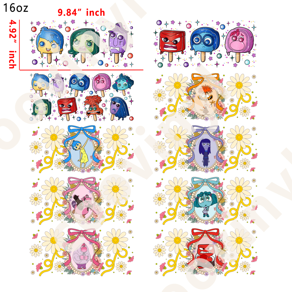 20 PCS  Inside out cup wraps 16OZ tumbler water proof