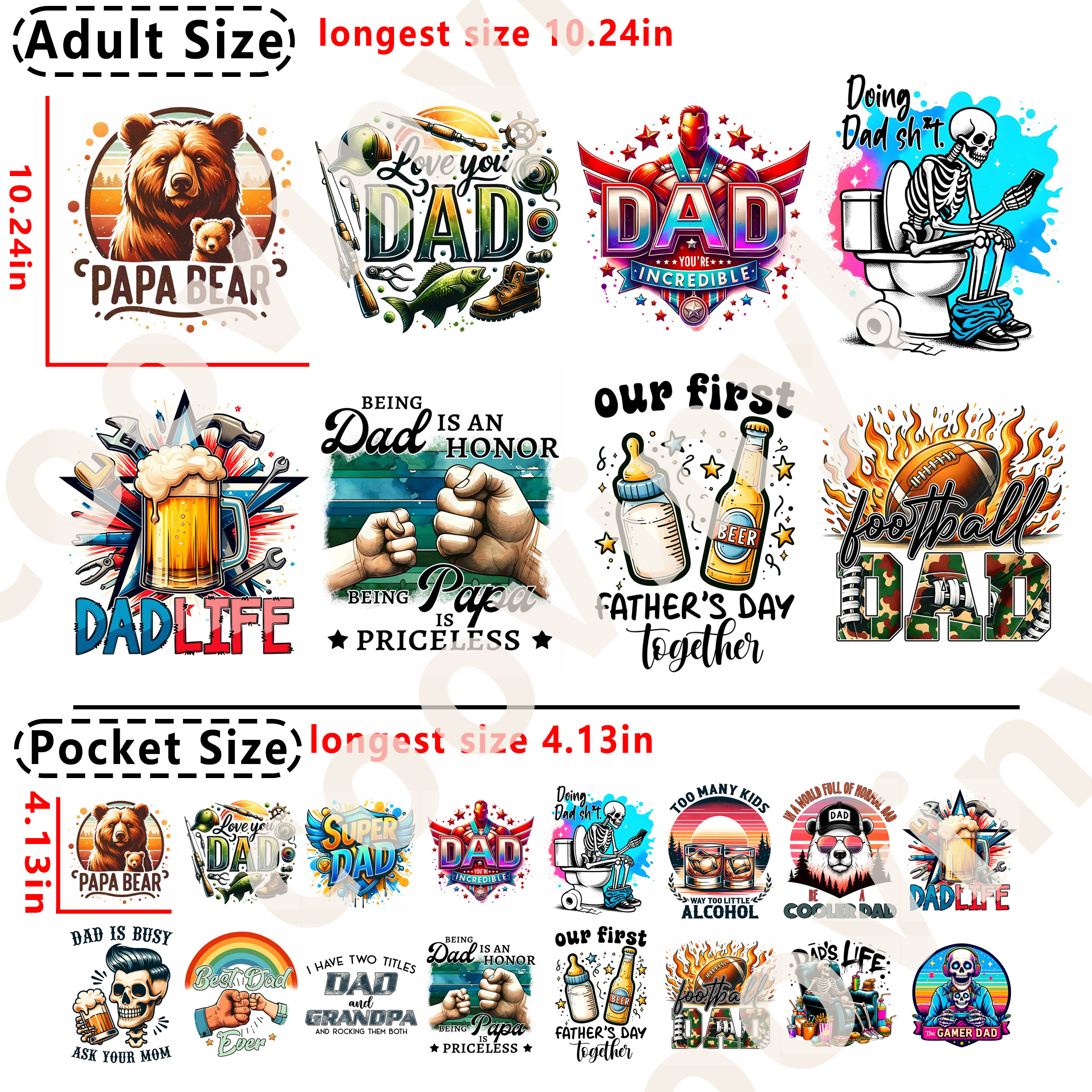 DAD DTF heat transfer vinyl for T-shirt hoodies