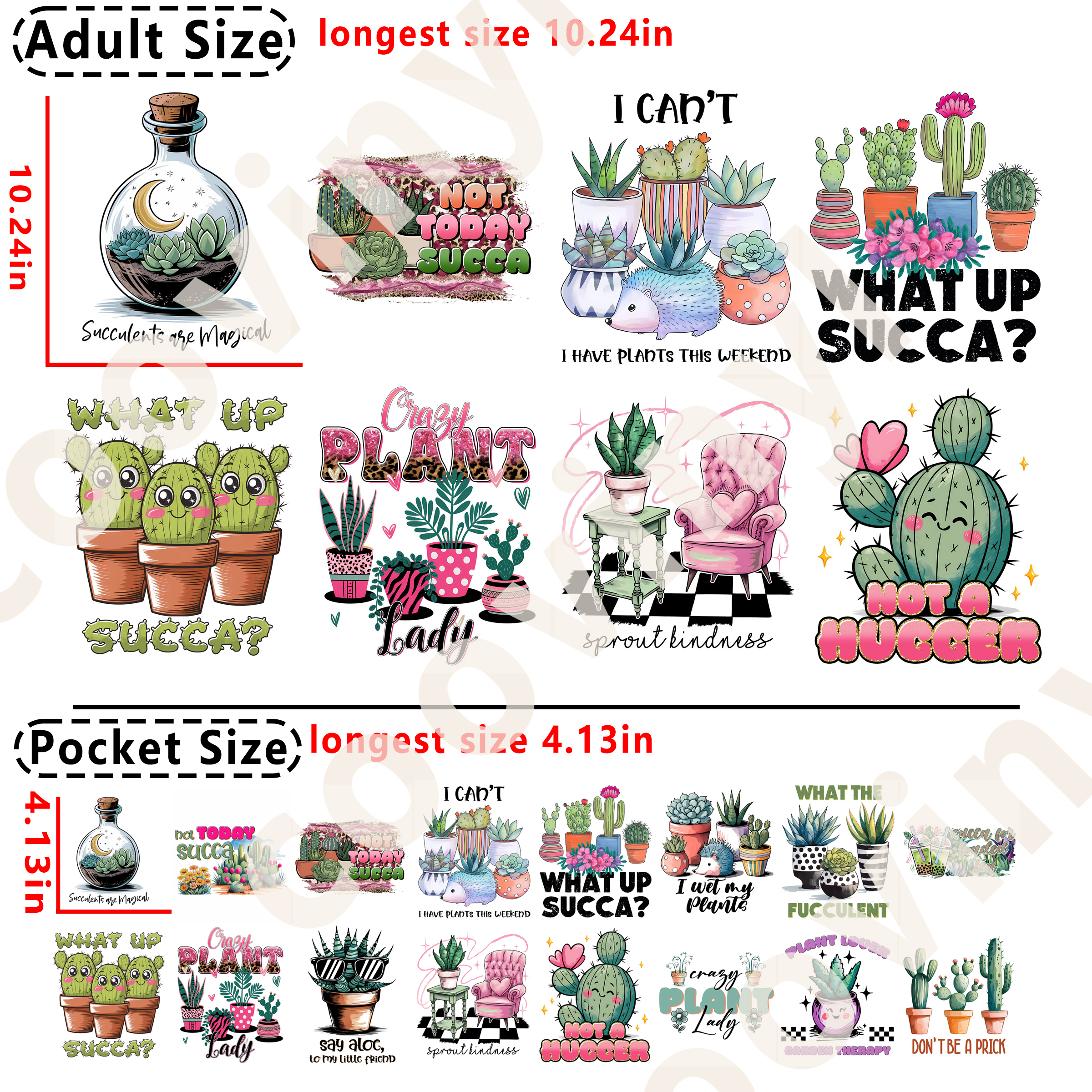 Cactus DTF heat transfer vinyl for T-shirt hoodies
