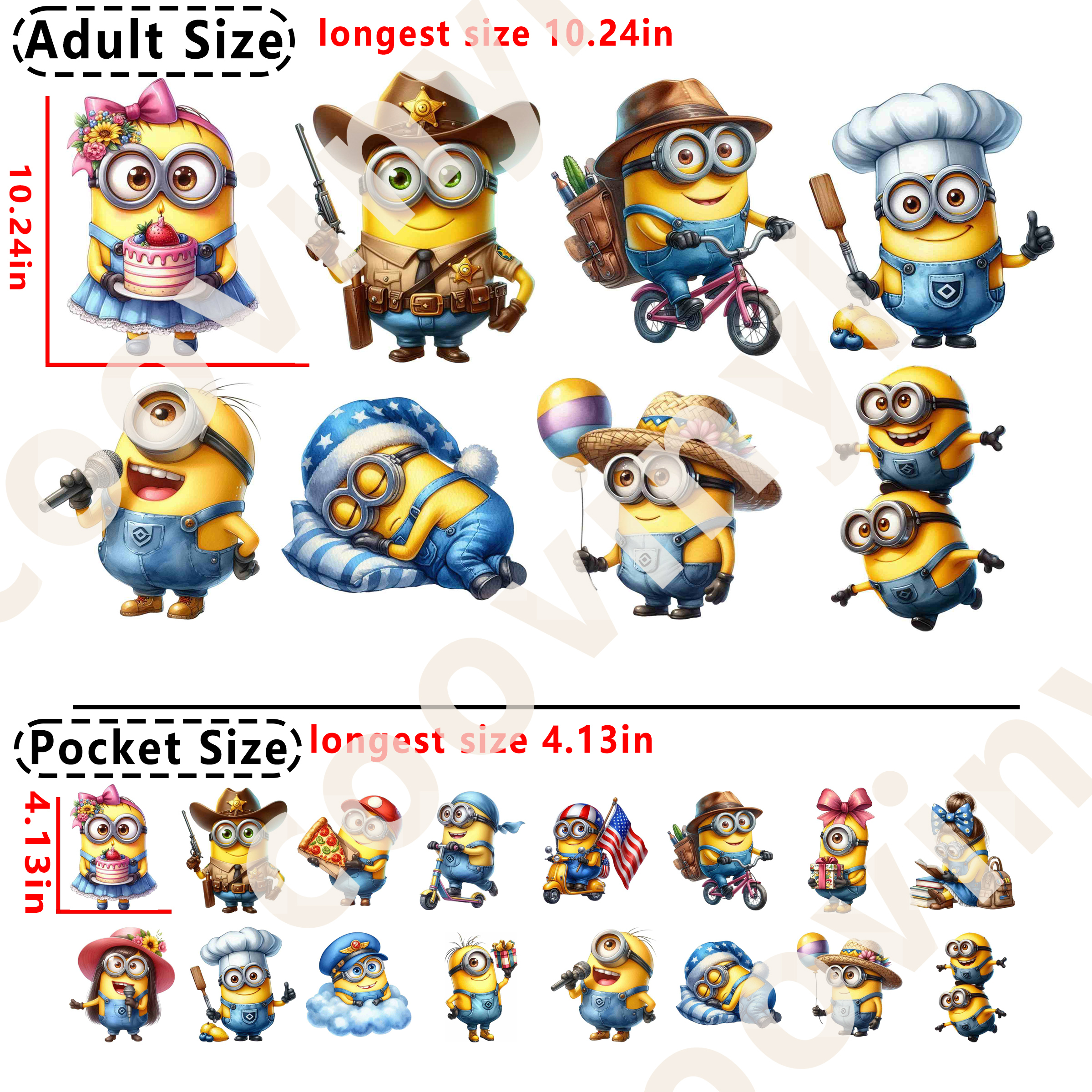 Minions Cartoon heat transfer vinyl for T-shirt hoodies