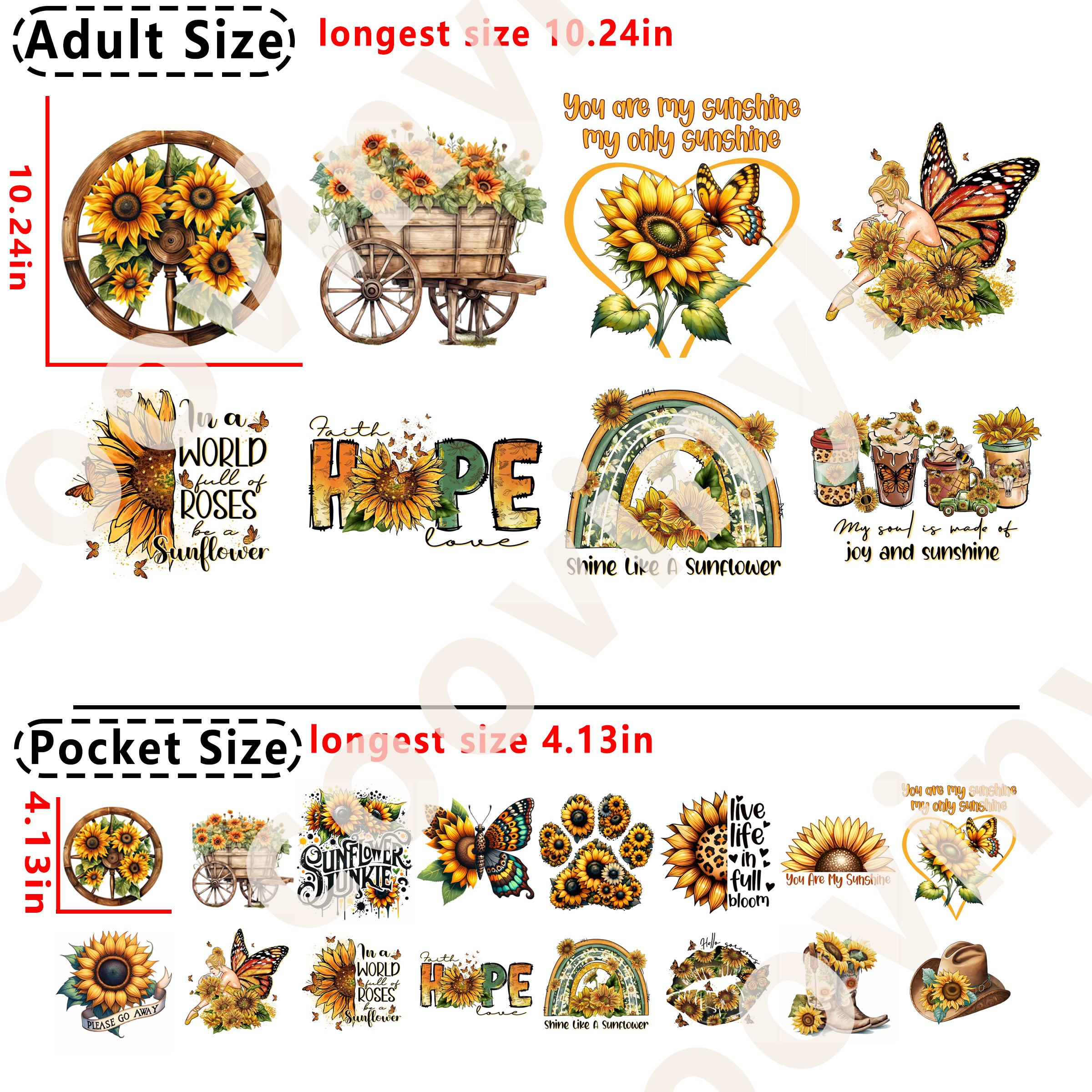 Sunflower heat transfer vinyl for T-shirt hoodies