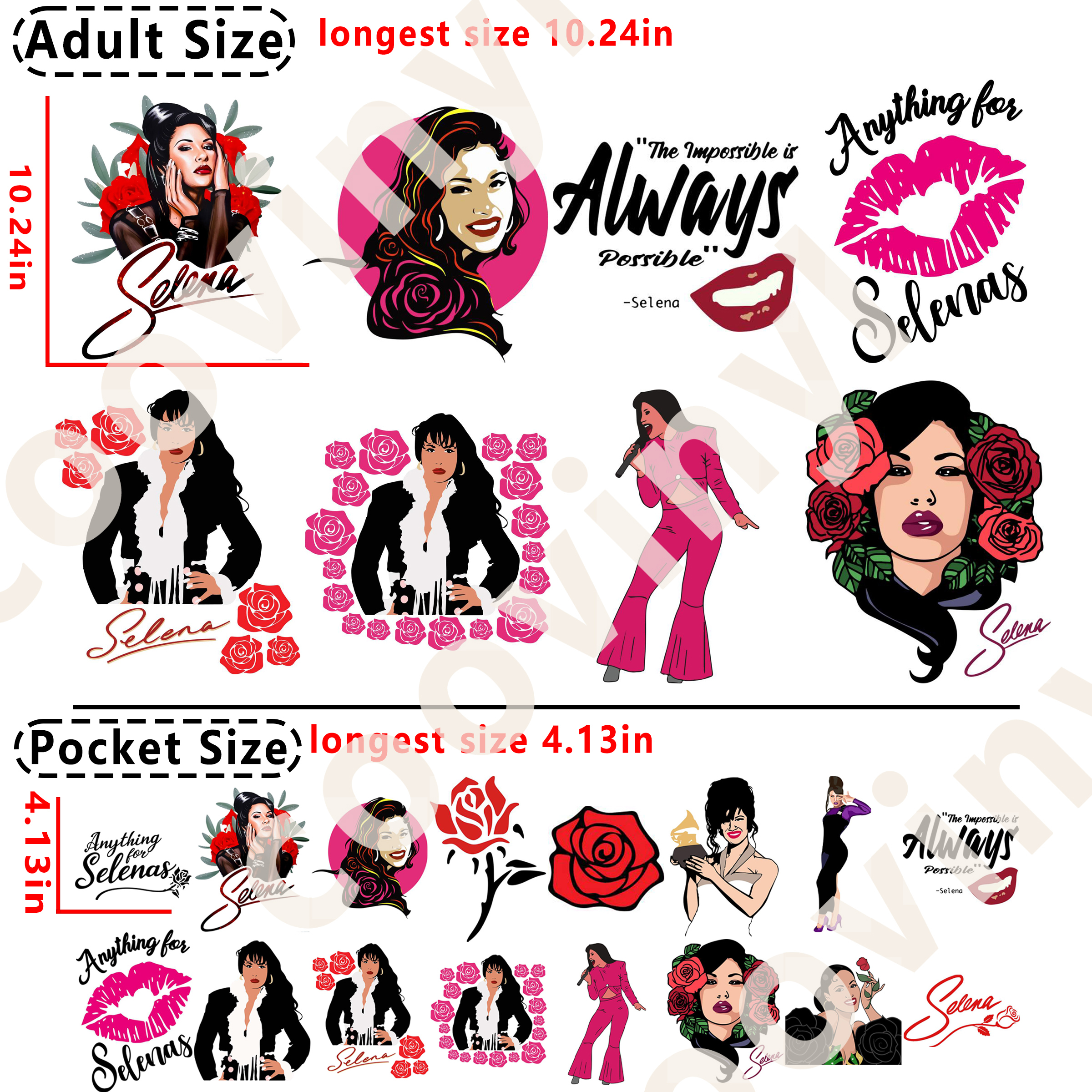 Selena DTF heat transfer vinyl for T-shirt hoodies