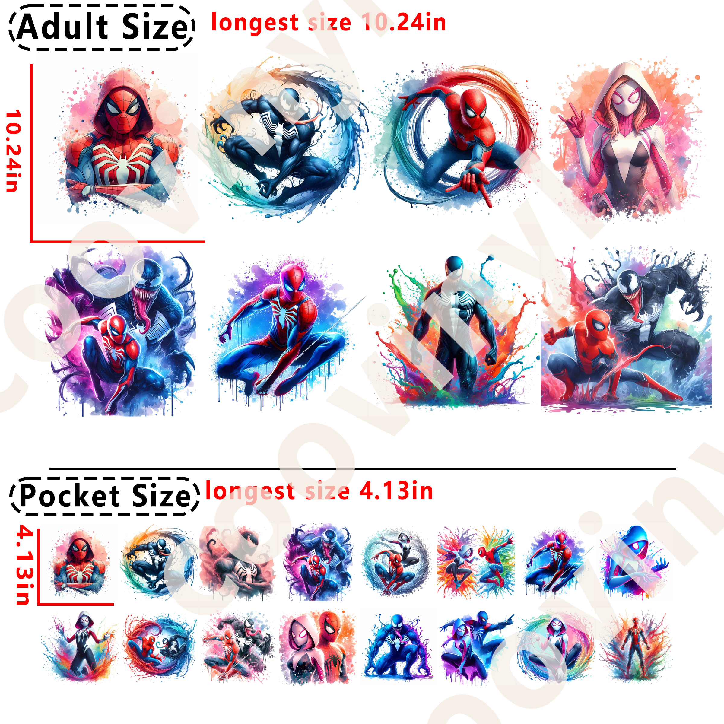 Spiderman Marvel DTF heat transfer vinyl for T-shirt hoodies