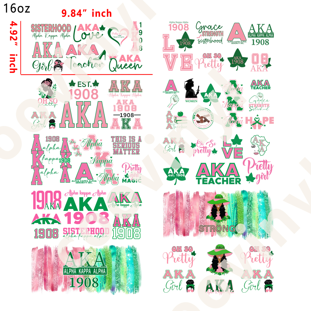 20 PCS AKA wraps 16OZ tumbler water proof