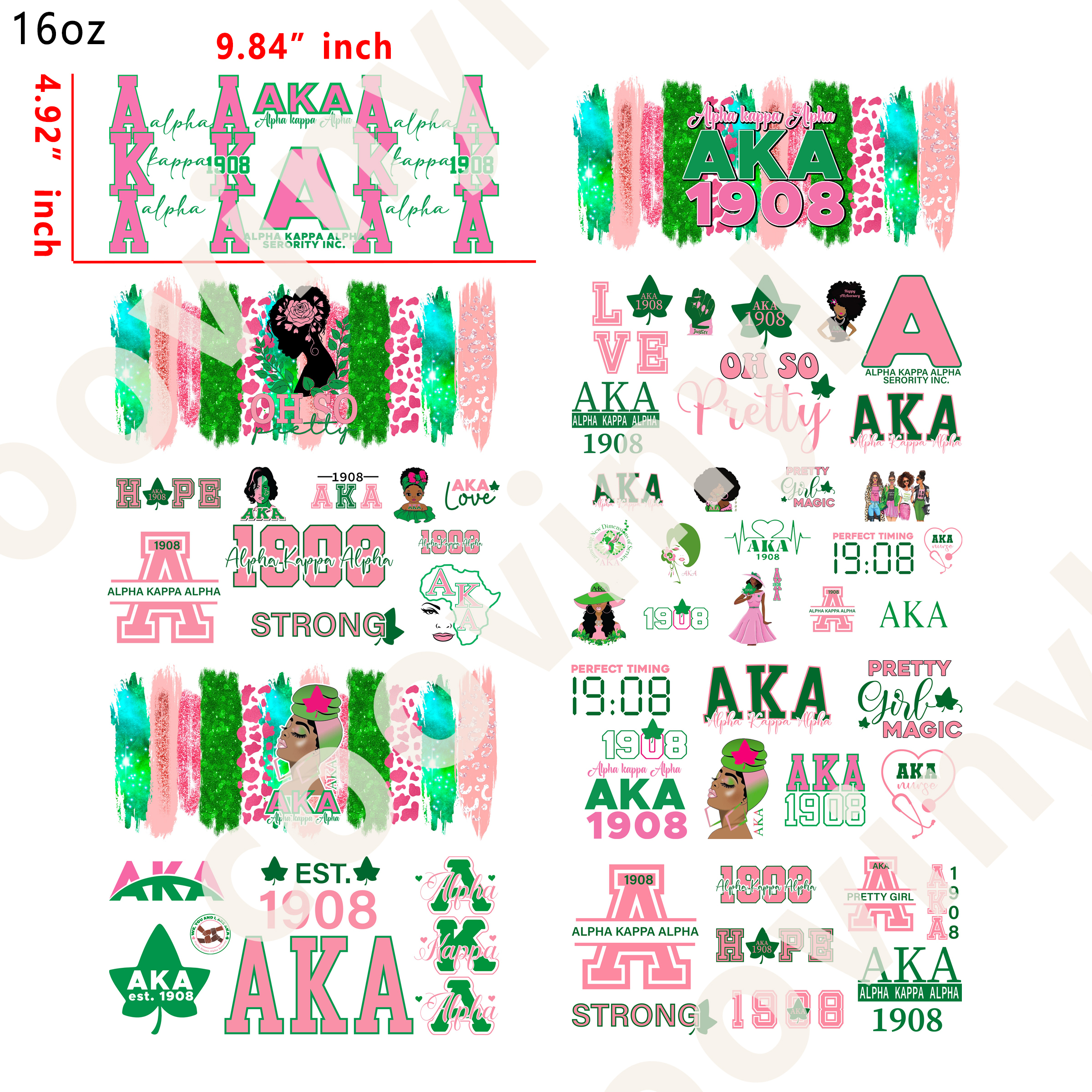 20 PCS AKA wraps 16OZ tumbler water proof
