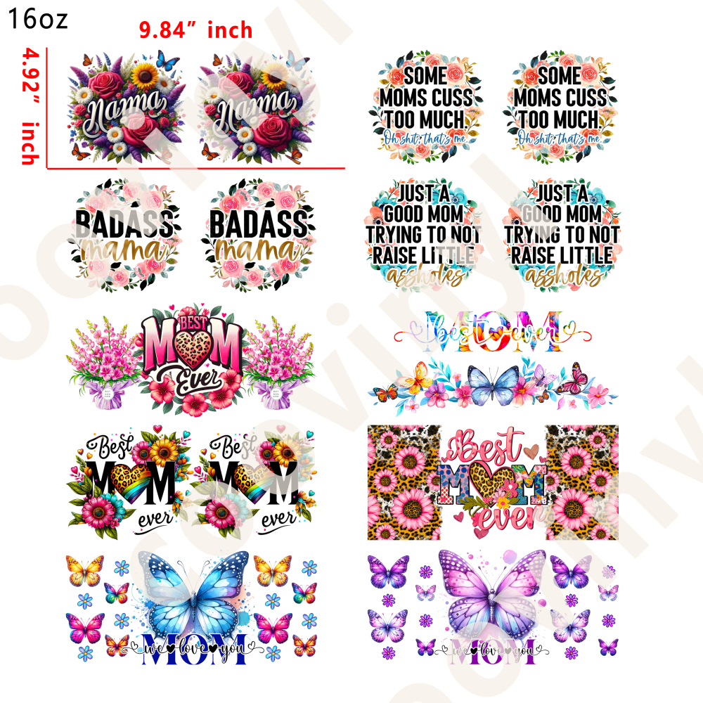 20 PCS MAMA wraps 16OZ tumbler water proof