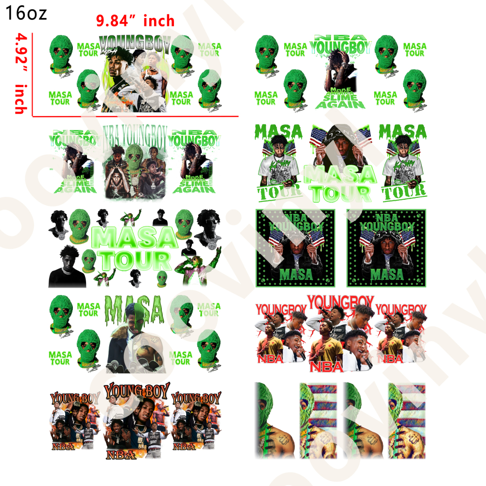 20 PCS Masa wraps 16OZ tumbler water proof