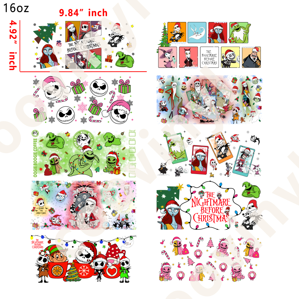 20 PCS nbc wraps 16OZ tumbler water proof