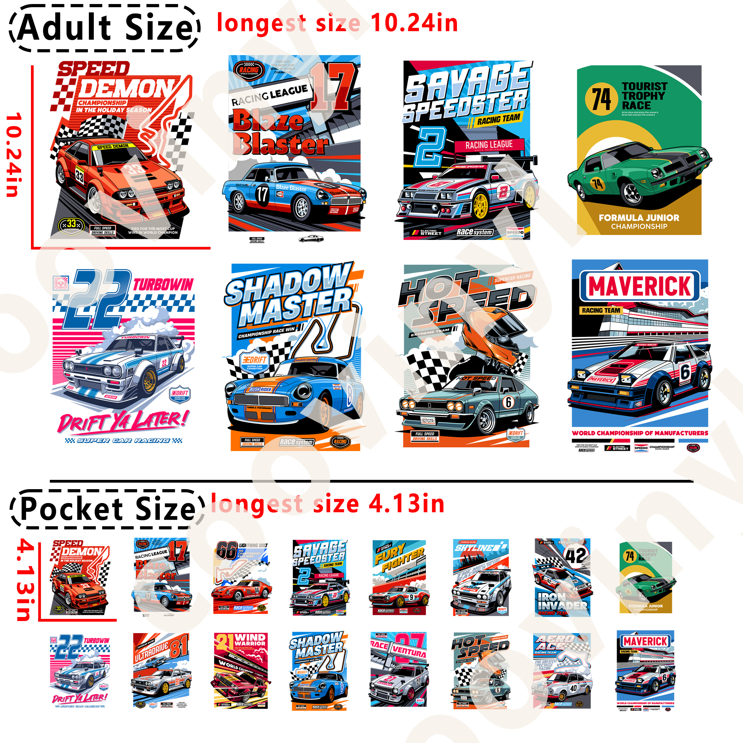 Racing DTF heat transfer vinyl for T-shirt hoodies