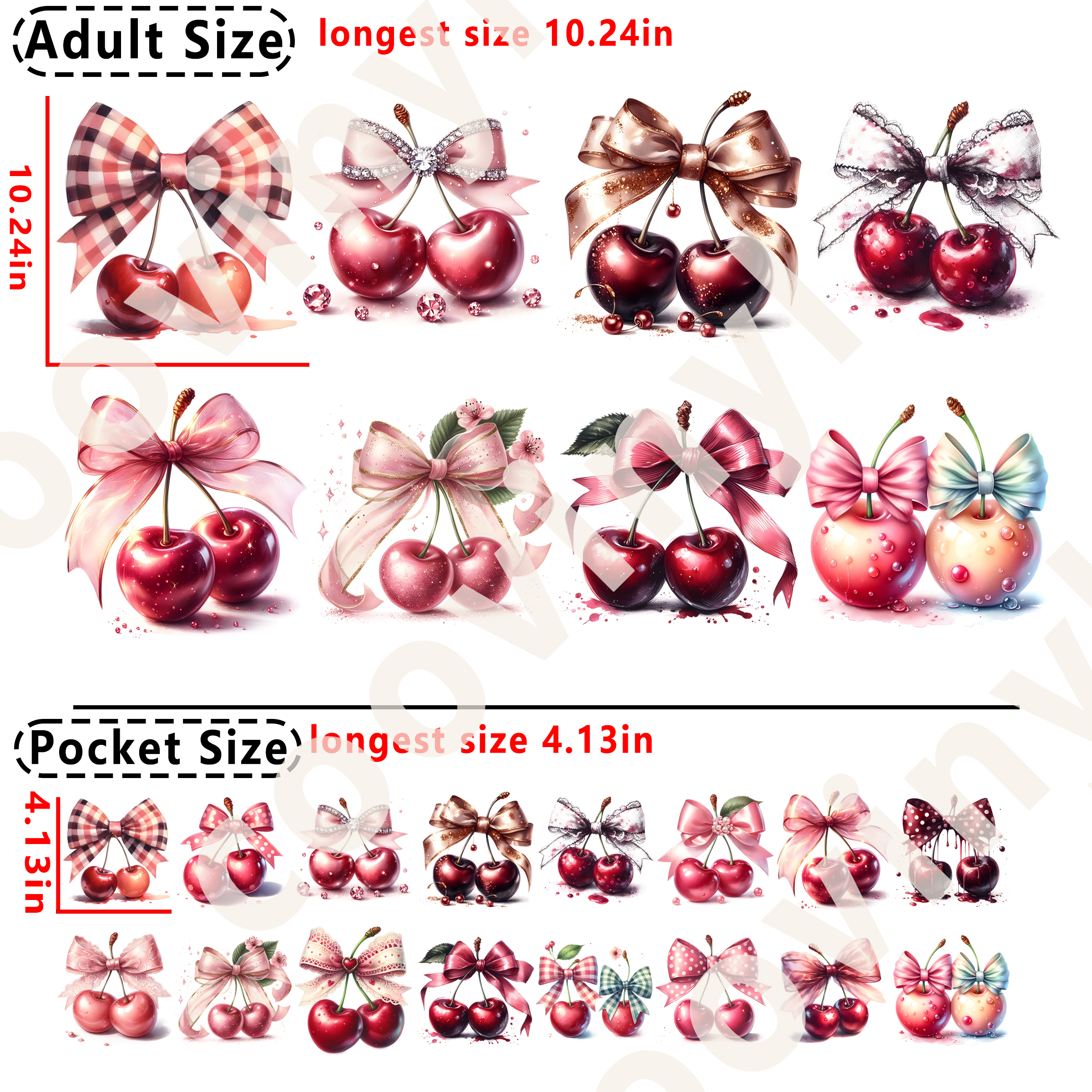 Cherry Bow heat transfer vinyl for T-shirt hoodies