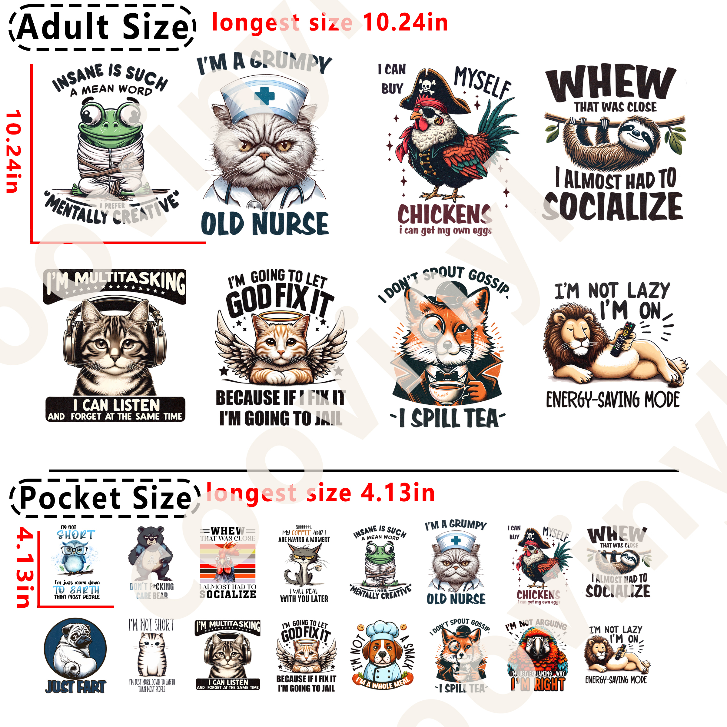 Bad Animal DTF heat transfer vinyl for T-shirt hoodies