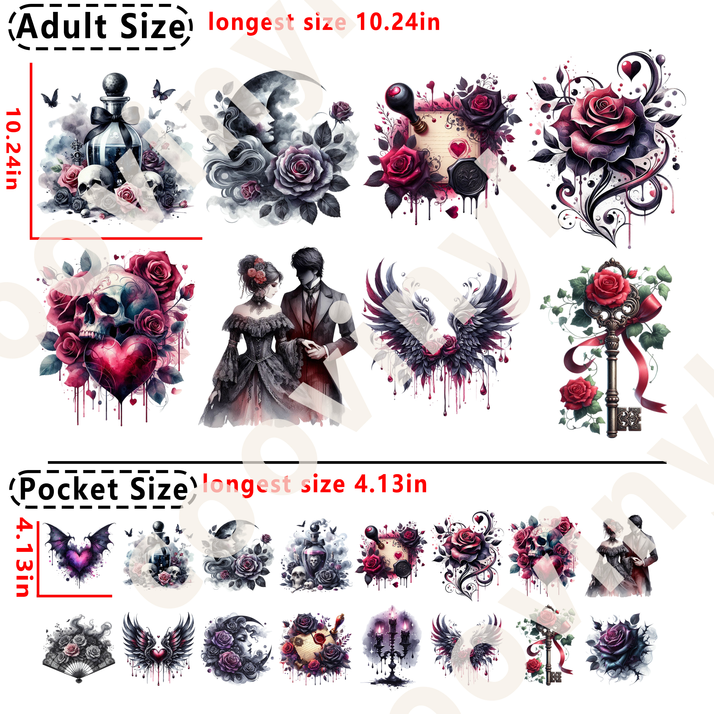 Valentine's Day DTF heat transfer vinyl for T-shirt hoodies