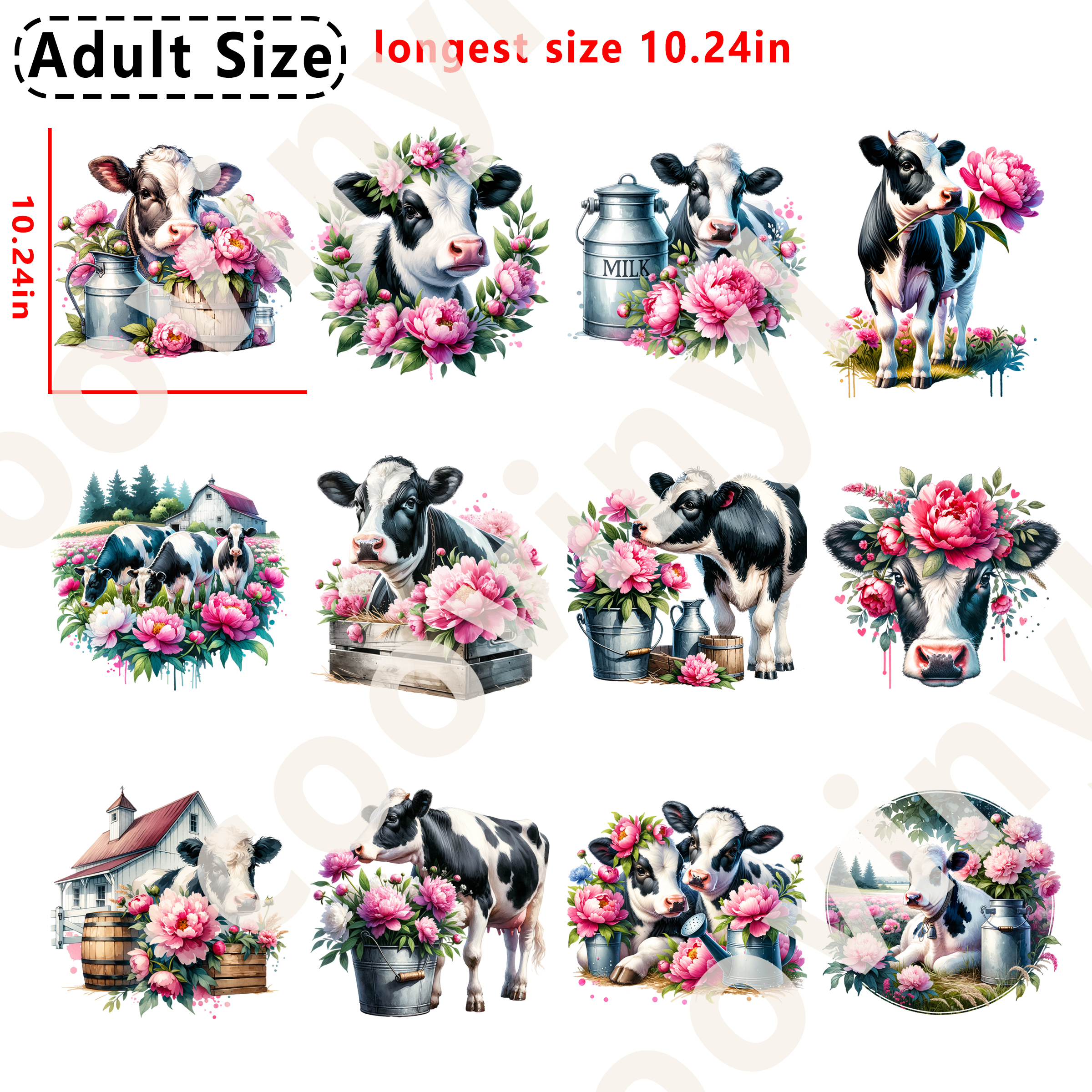 Cow DTF heat transfer vinyl for T-shirt hoodies