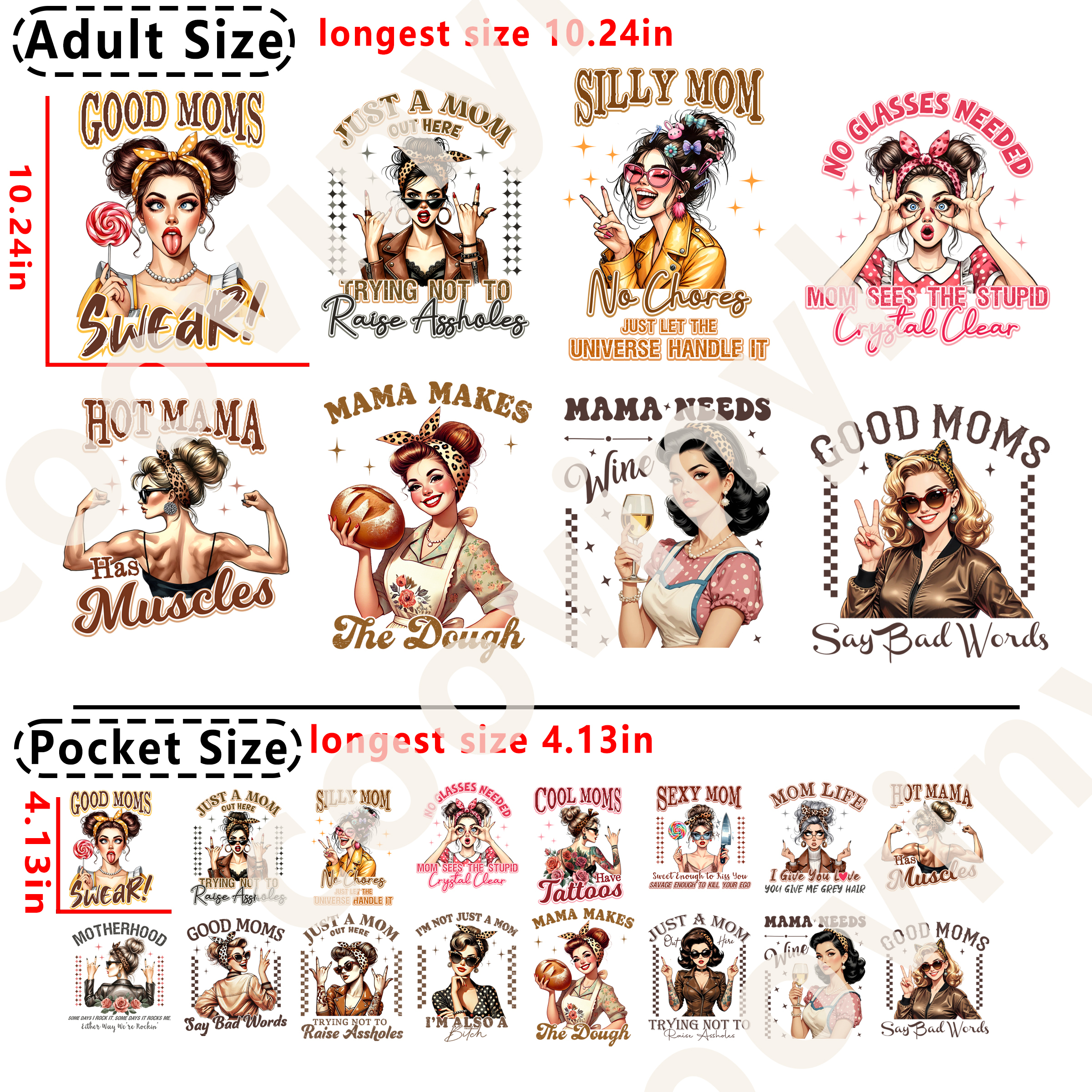 Mom DTF heat transfer vinyl for T-shirt hoodies