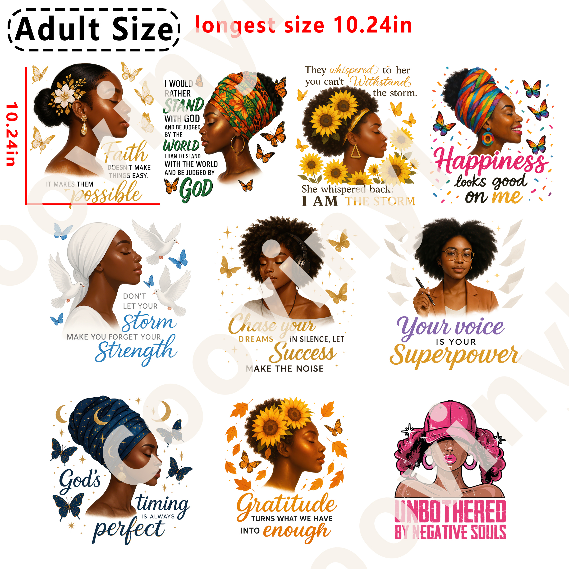 Black Women heat transfer vinyl for T-shirt hoodies