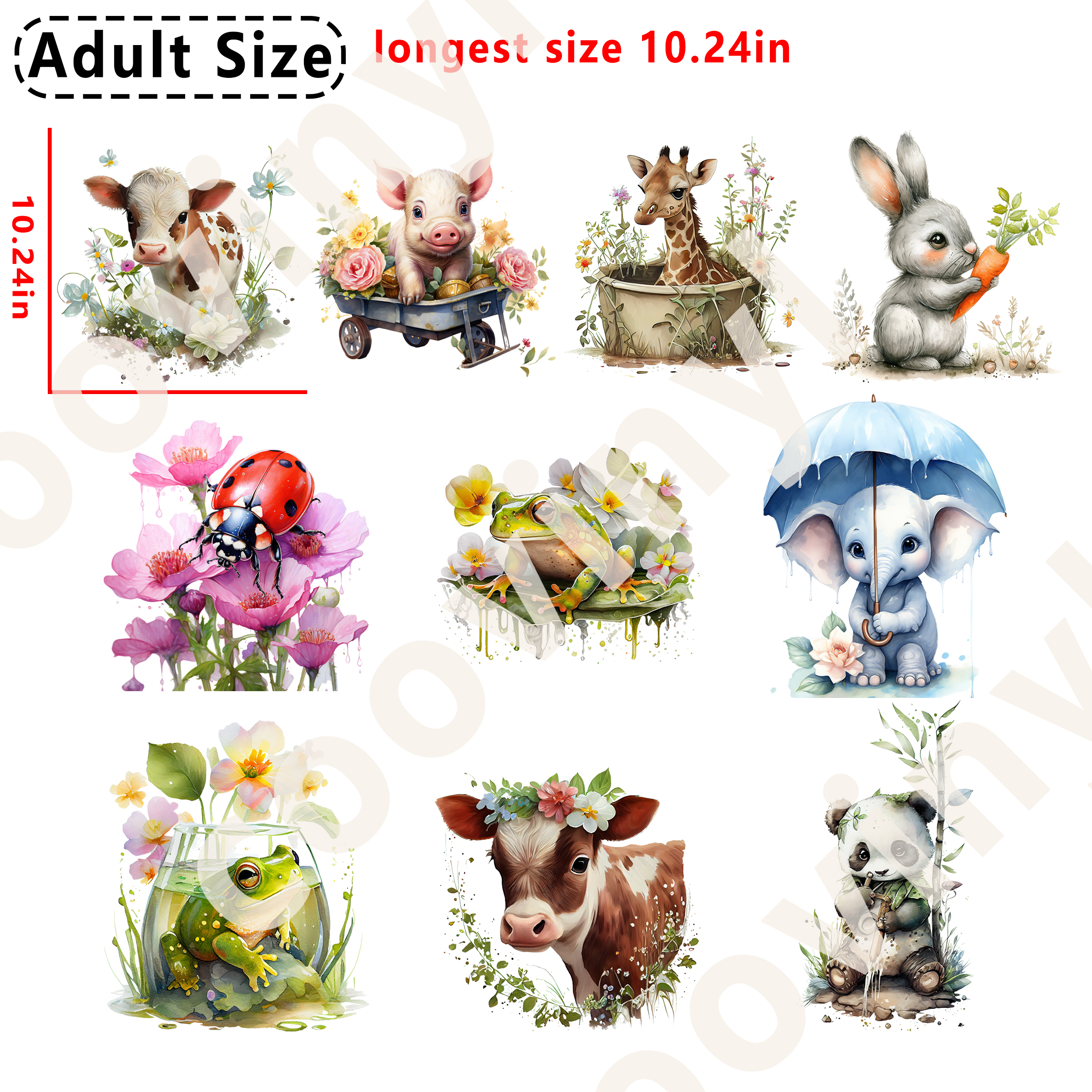Animal DTF heat transfer vinyl for T-shirt hoodies