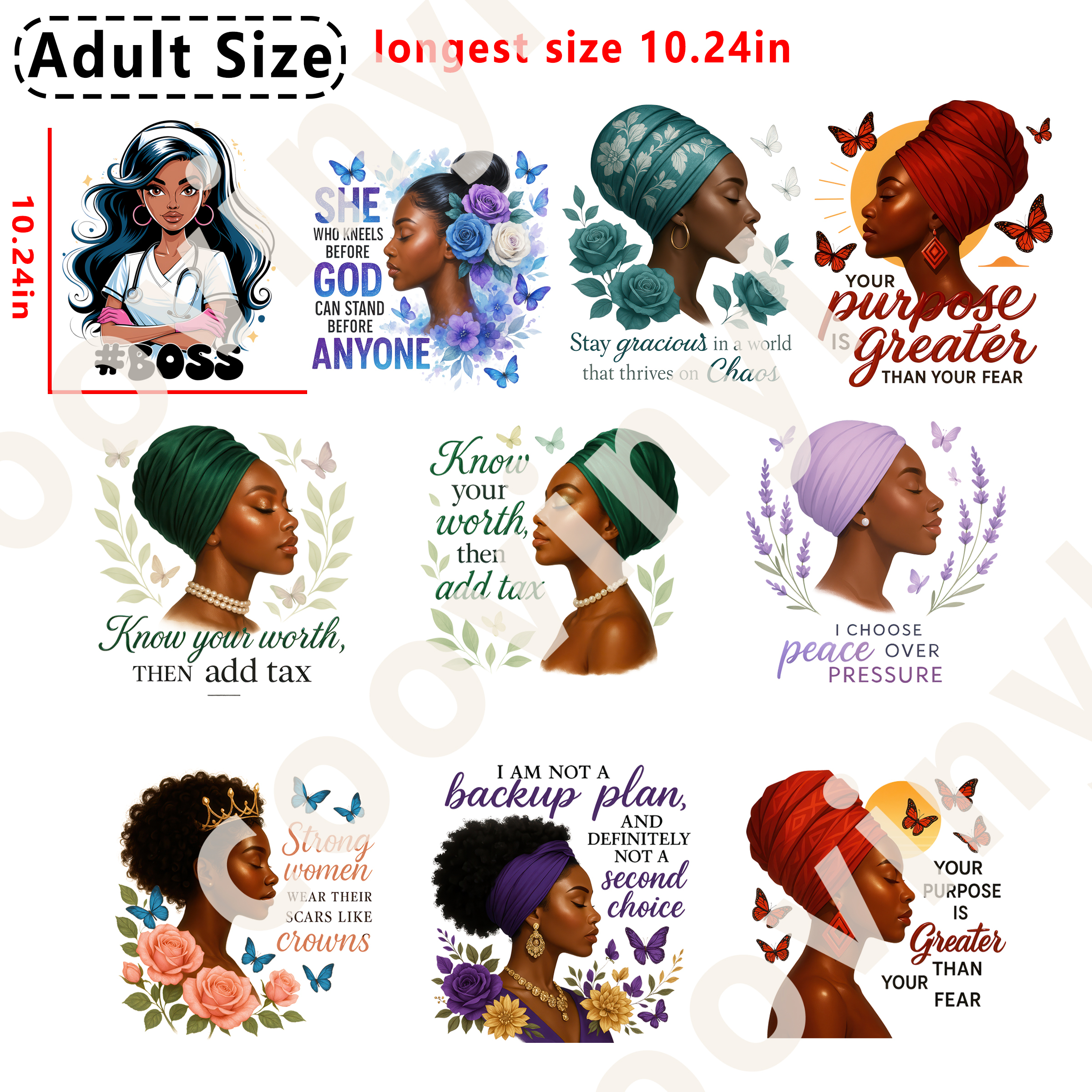 Black Women heat transfer vinyl for T-shirt hoodies