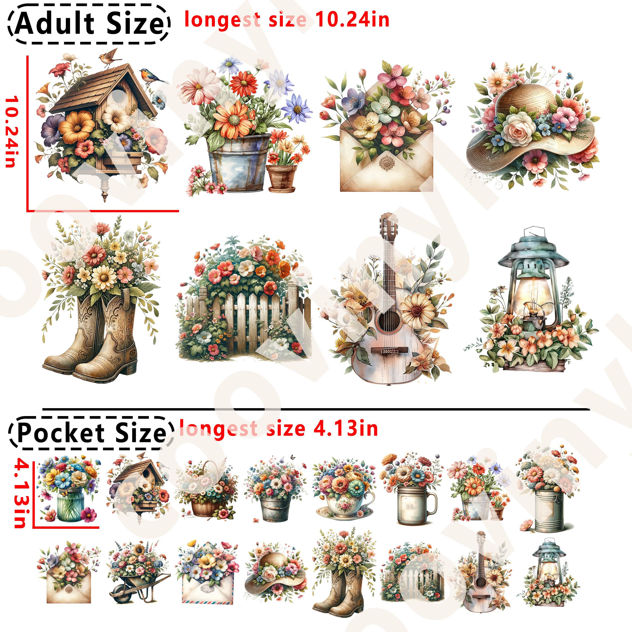 Flower heat transfer vinyl for T-shirt hoodies