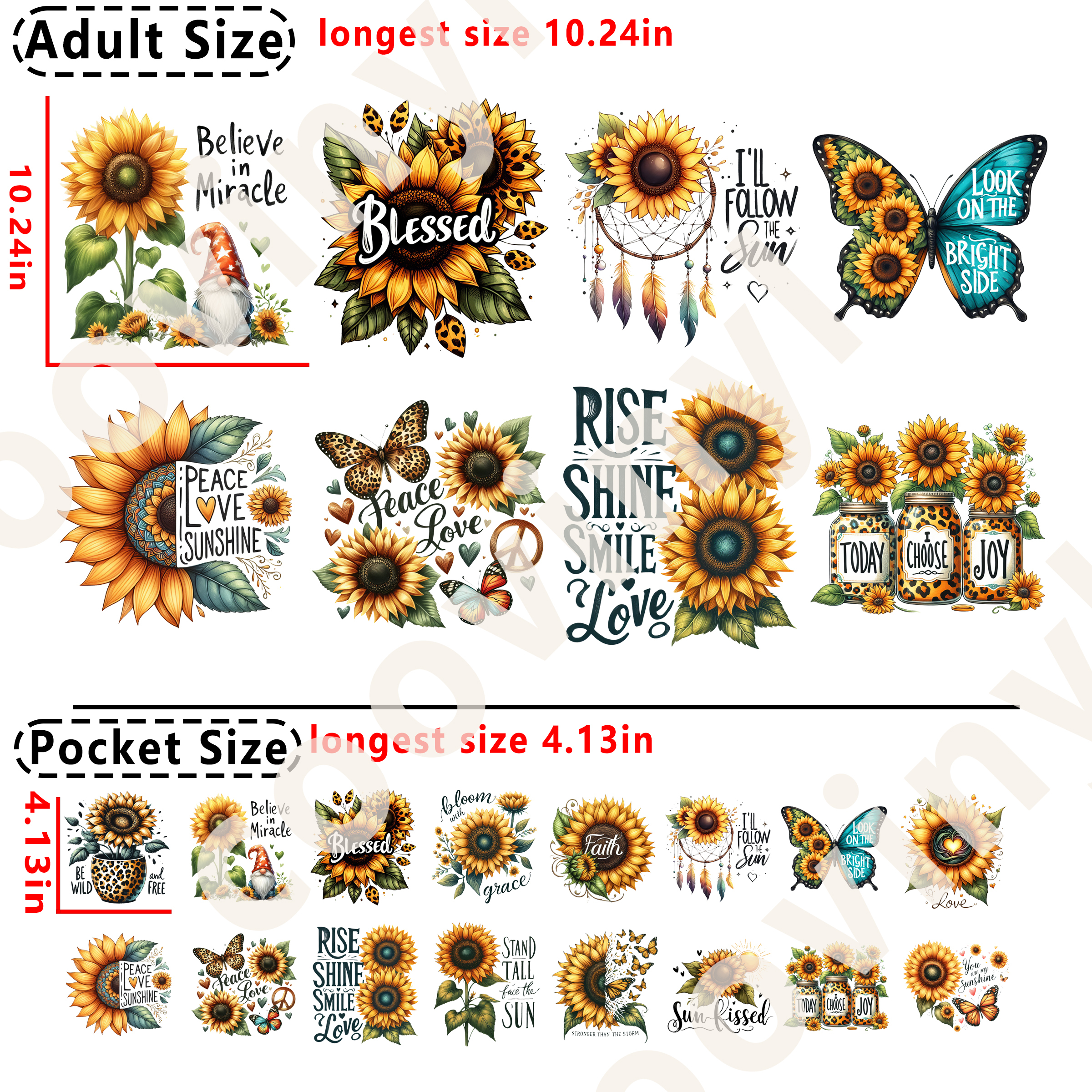 Sunflower heat transfer vinyl for T-shirt hoodies
