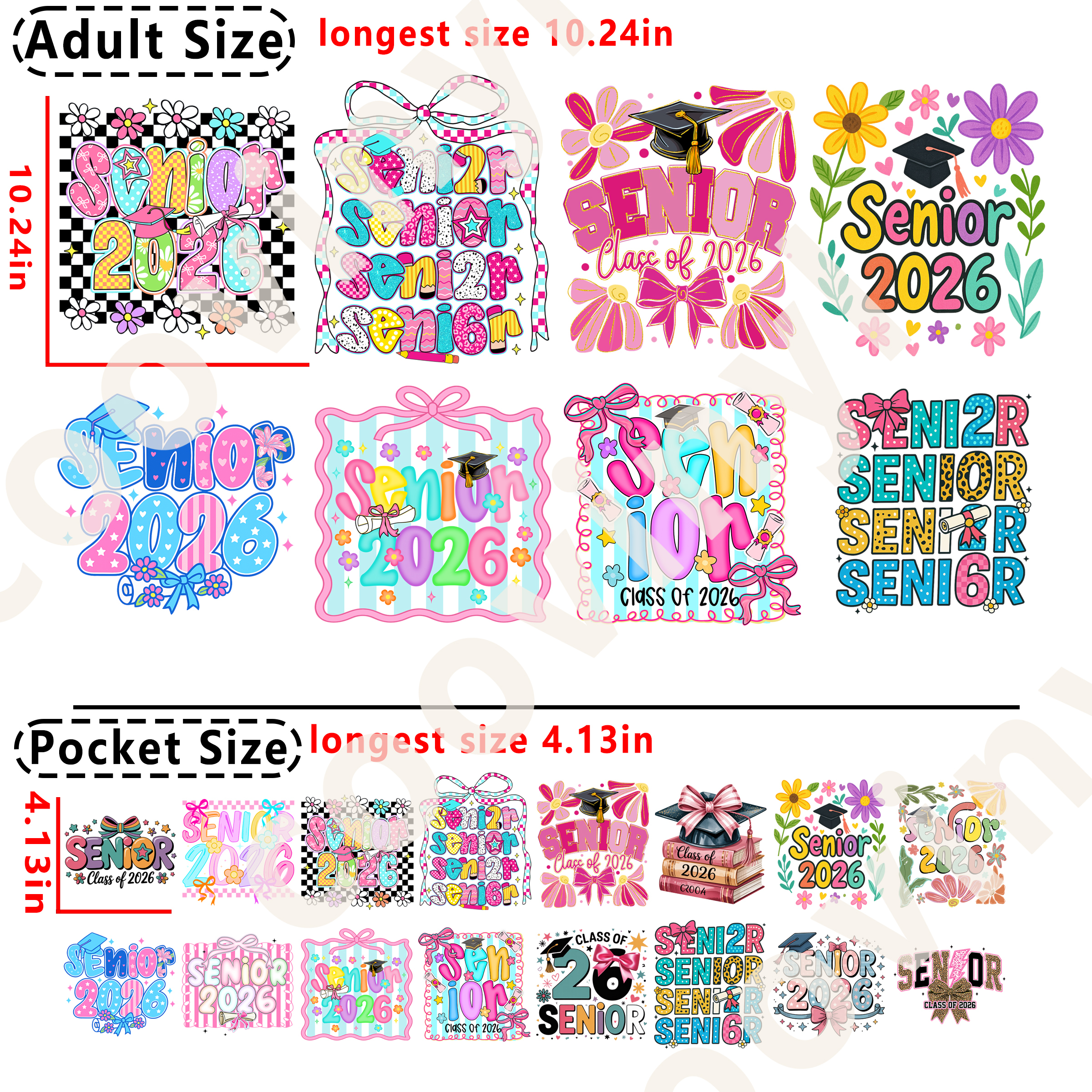 Senior 2026 DTF heat transfer vinyl for T-shirt hoodies