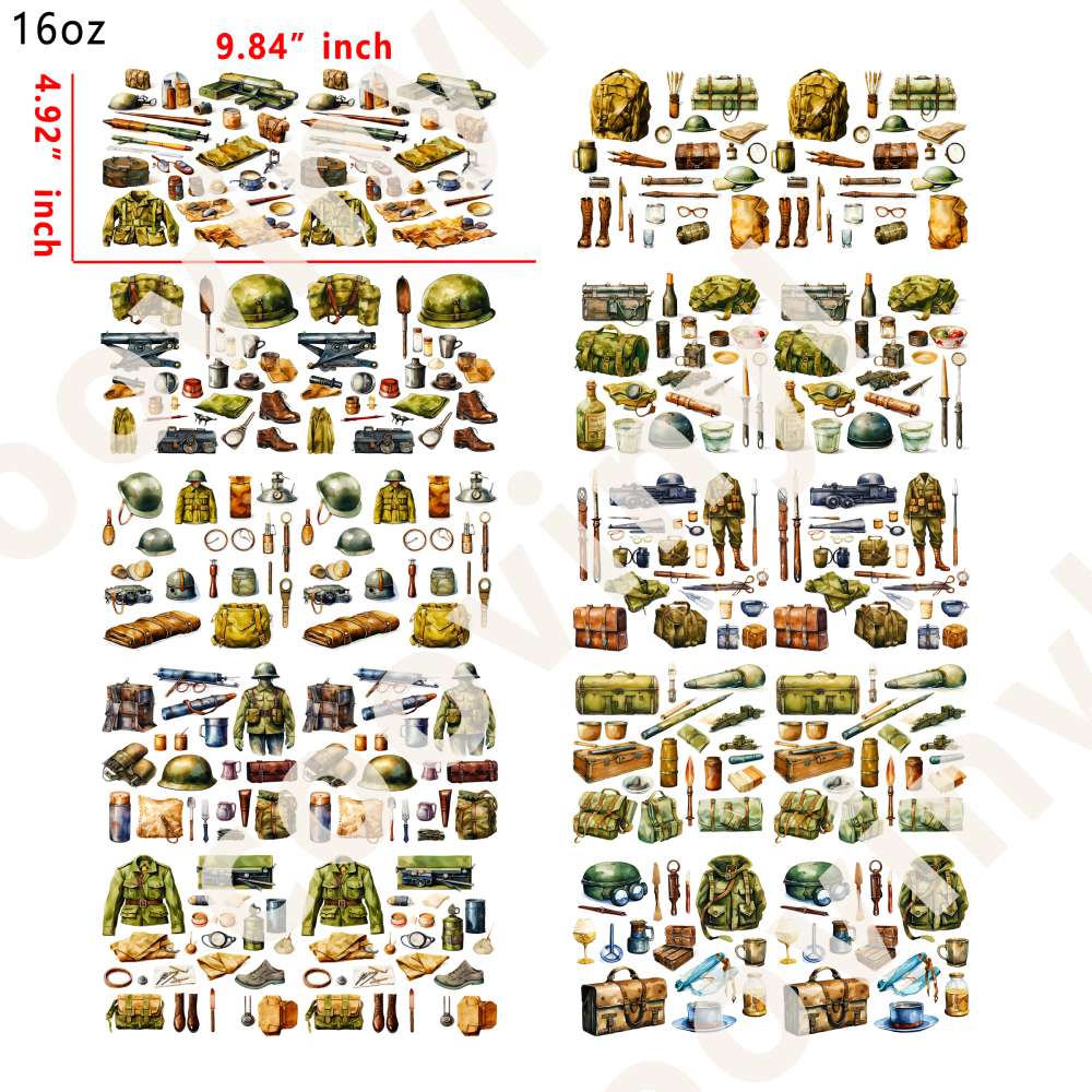 20 PCS Army cup wraps 16OZ tumbler water proof