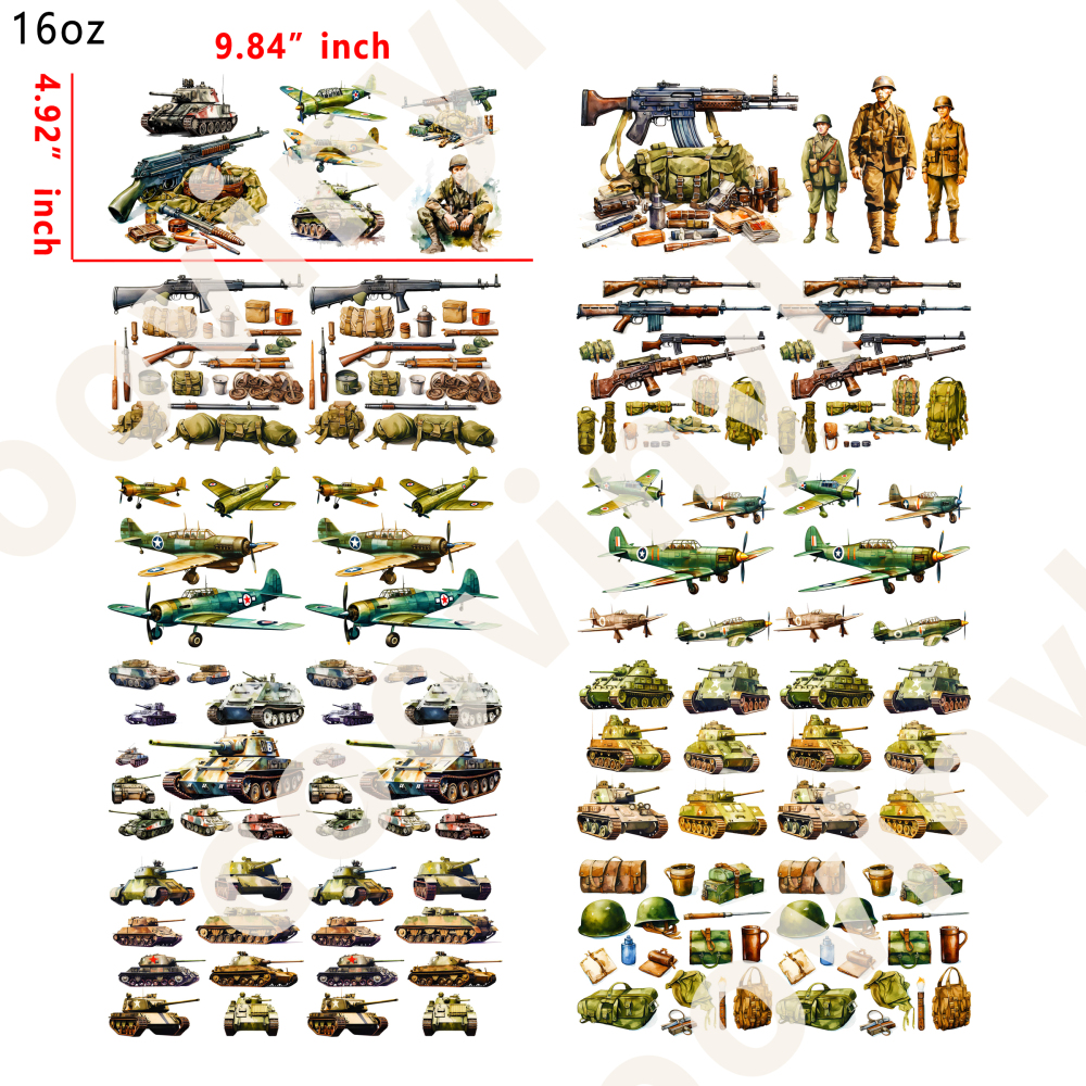 20 PCS Army cup wraps 16OZ tumbler water proof