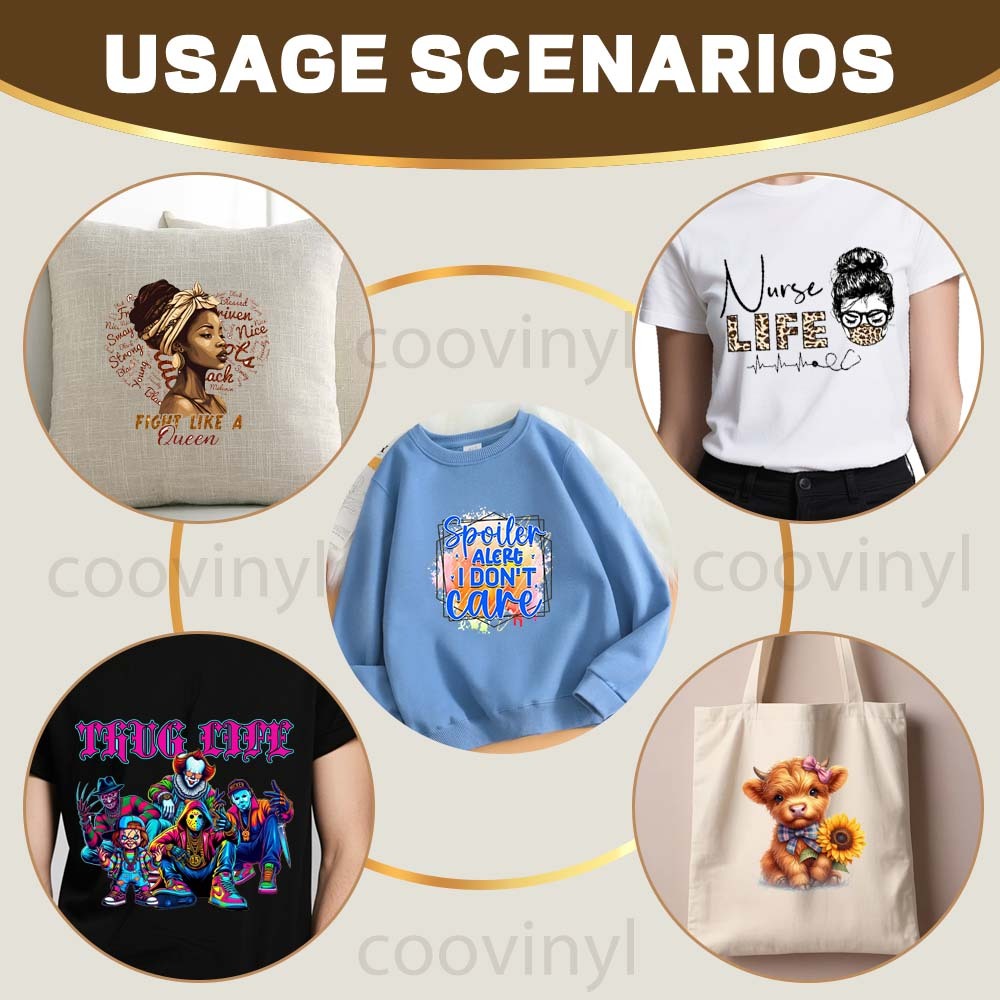 Demon Hunter Kpop Huntrix DTF heat transfer vinyl for T-shirt hoodies