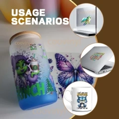 12pcs Zodiac Holographic UV DTF Cup Wraps for 16OZ tumblers