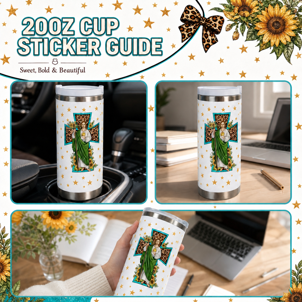 (M72) 10pcs cow 20OZ Tumbler Cup Wraps, Waterproof Fade-Resistant Decal Stickers, Vivid HD Print with Strong Adhesion, Customizable Transfers for Glass Cups, Mugs & Smooth Surfaces, DIY Art Craft Supplies
