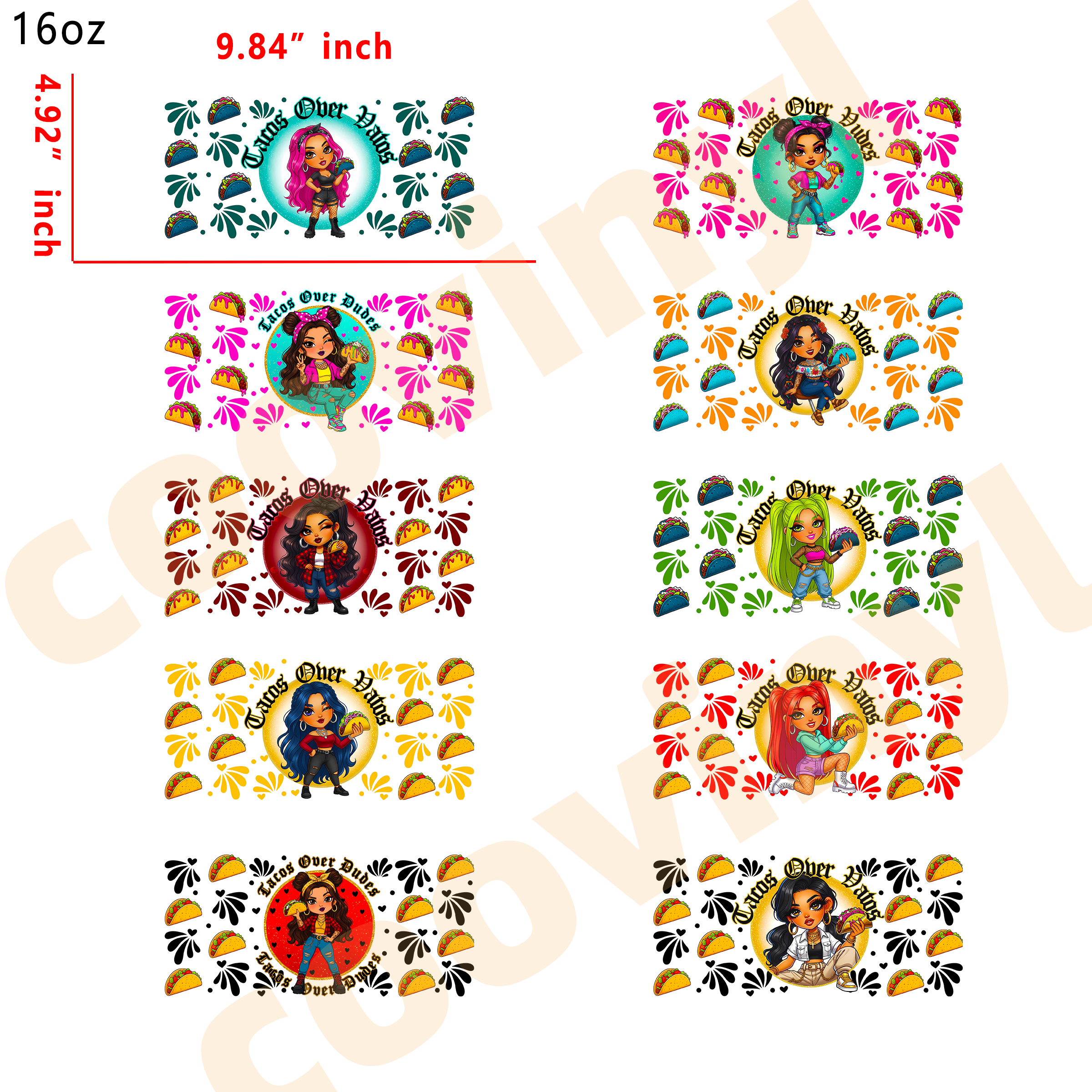 (T59) 20pcs funny pun 16OZ Tumbler Cup Wraps, Waterproof Fade-Resistant Decal Stickers, Vivid HD Print with Strong Adhesion, Customizable Transfers for Glass Cups, Mugs & Smooth Surfaces, DIY Art Craft Supplies