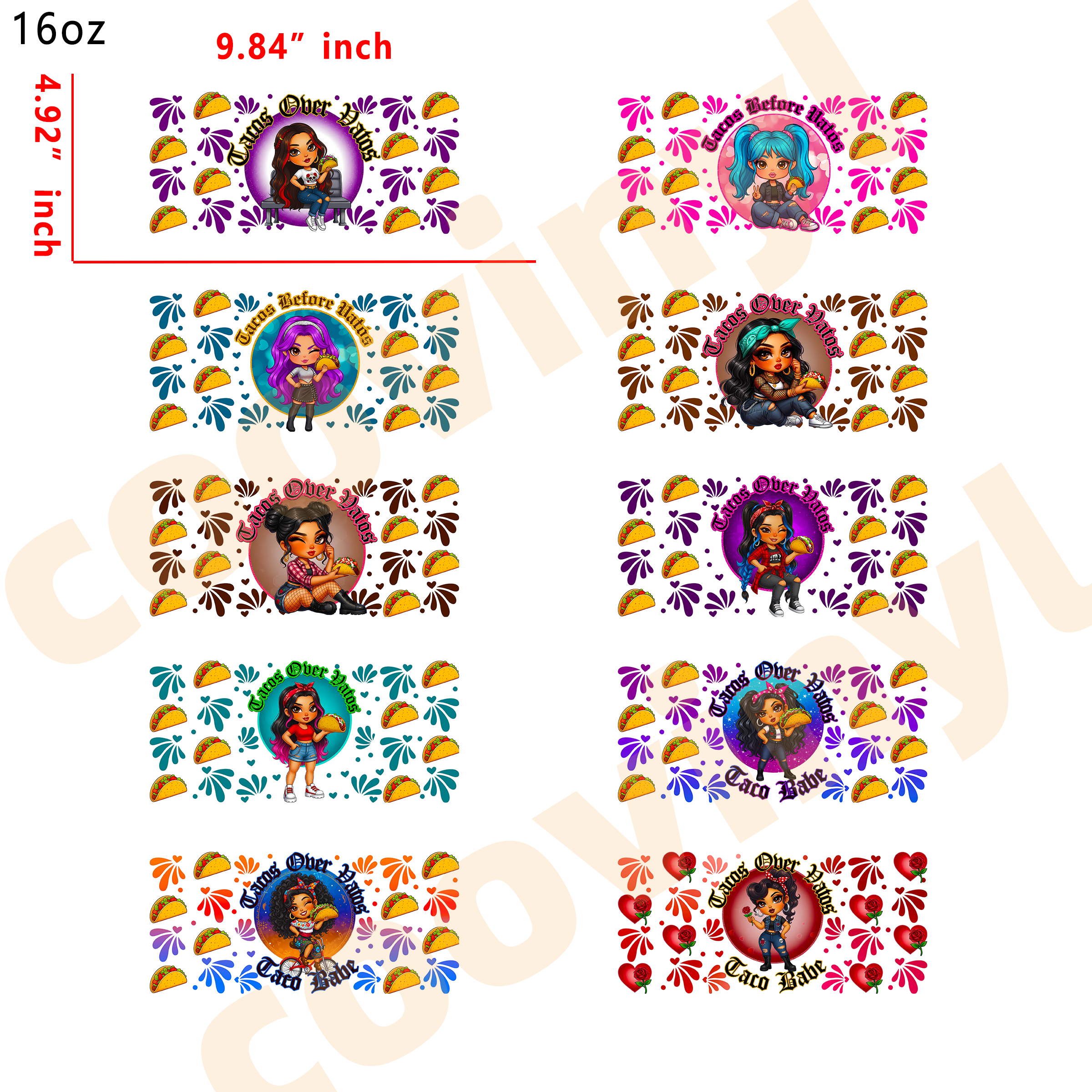 (T59) 20pcs funny pun 16OZ Tumbler Cup Wraps, Waterproof Fade-Resistant Decal Stickers, Vivid HD Print with Strong Adhesion, Customizable Transfers for Glass Cups, Mugs & Smooth Surfaces, DIY Art Craft Supplies