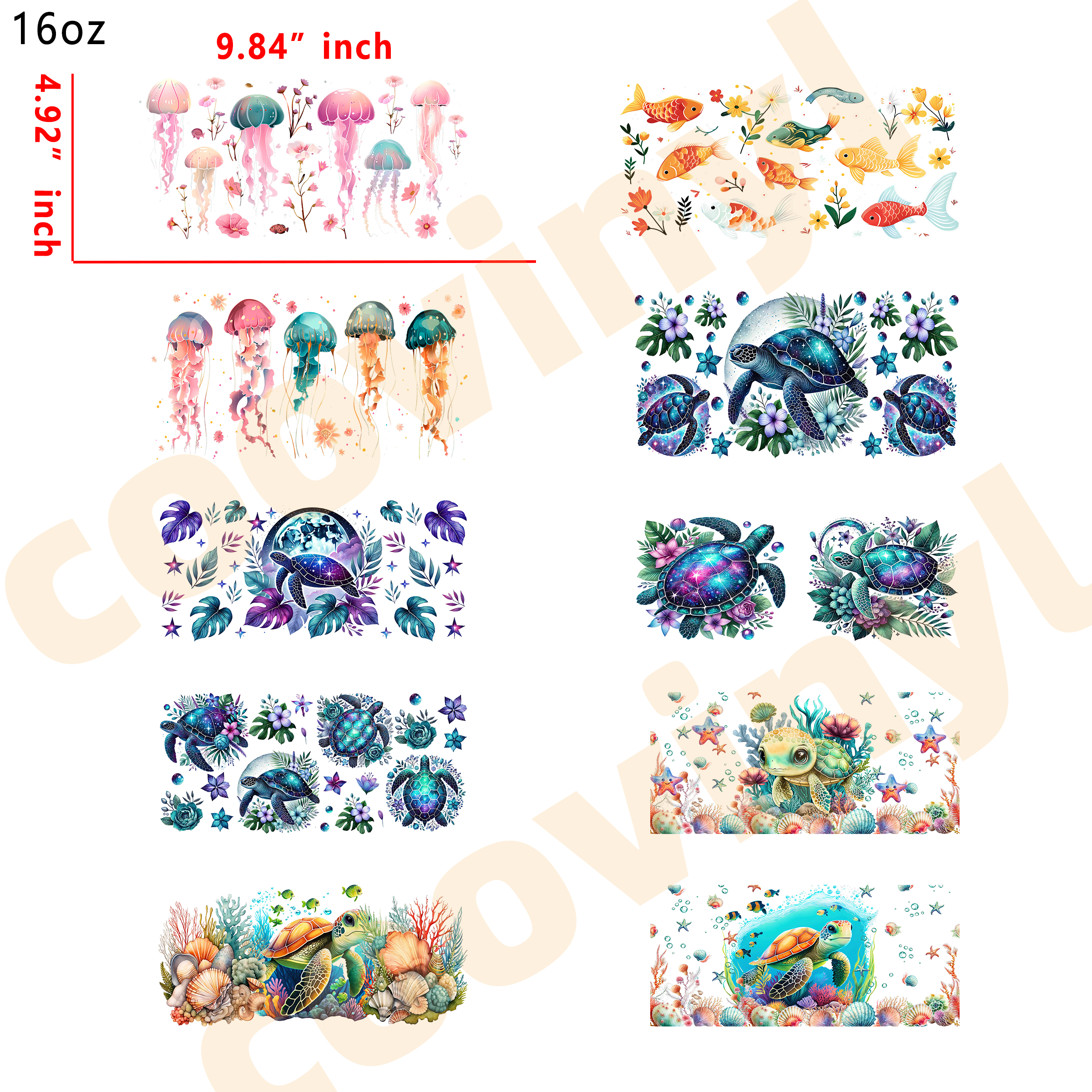 (M82) 12pcs zodiac sign 16OZ Tumbler Cup Wraps, Waterproof Fade-Resistant Decal Stickers, Vivid HD Print with Strong Adhesion, Customizable Transfers for Glass Cups, Mugs & Smooth Surfaces, DIY Art Craft Supplies