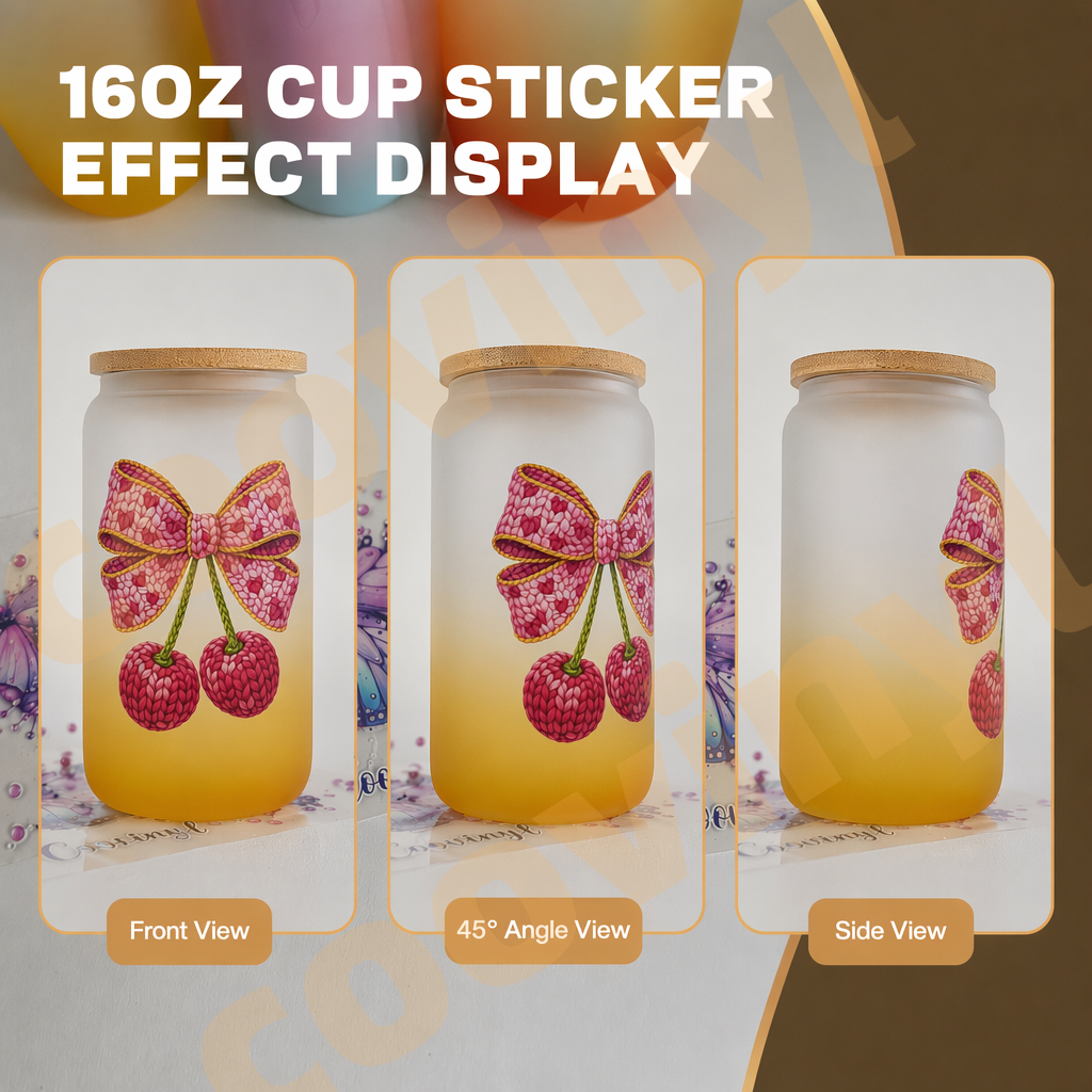 (F23) Holographic 10pcs Clifford  UV DTF Cup Wraps for 16OZ tumblers Waterproof Acrylic Wraps for Cups Glasses &Smooth Objects Vivid Colors Strong Adhesion CustomizableStickers Decal Sticker Art Crafts Kit