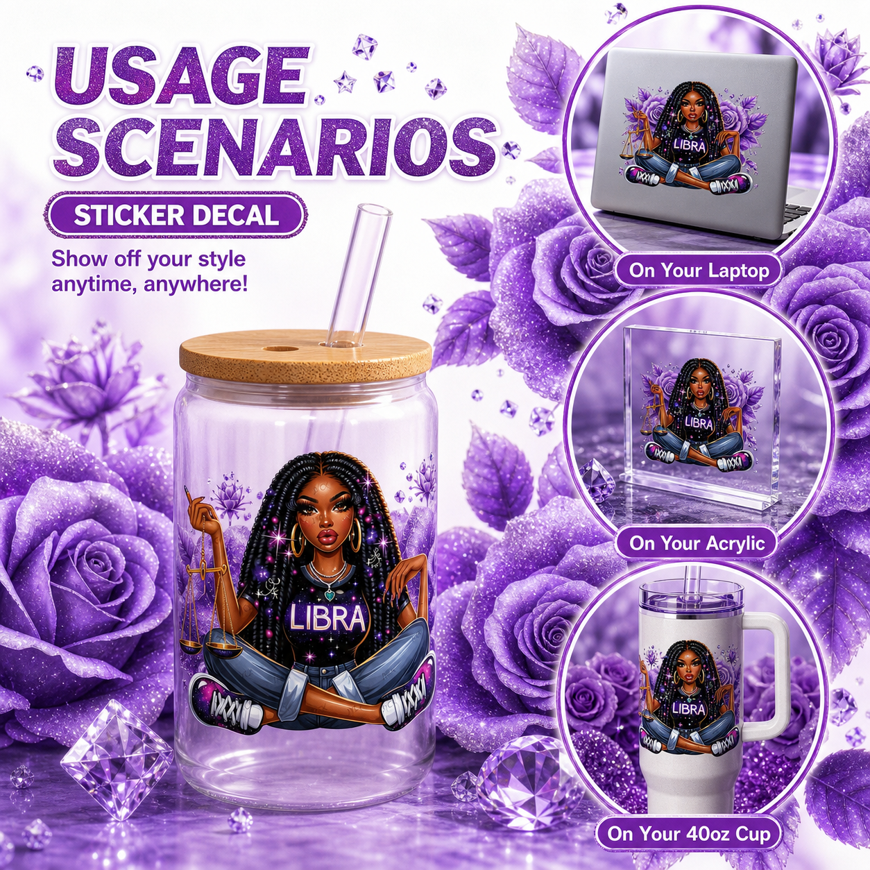 (Q30)  10pcs lip 40OZ Tumbler Cup Wraps, Waterproof Fade-Resistant Decal Stickers, Vivid HD Print with Strong Adhesion, Customizable Transfers for Glass Cups, Mugs & Smooth Surfaces, DIY Art Craft Supplies